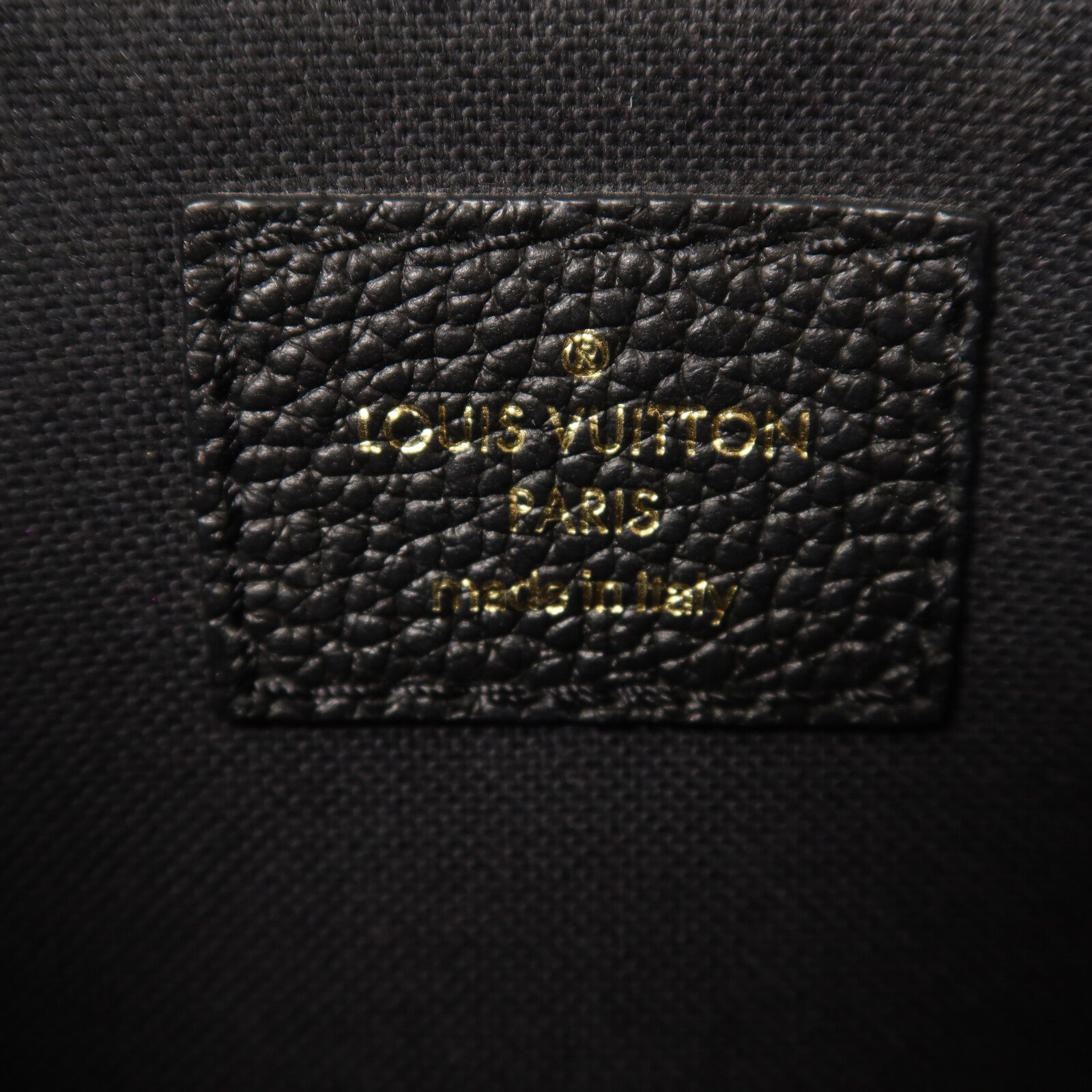 LOUIS VUITTON Monogram Empreinte Liv Pochette金扣鏈帶手挽肩背兩用袋