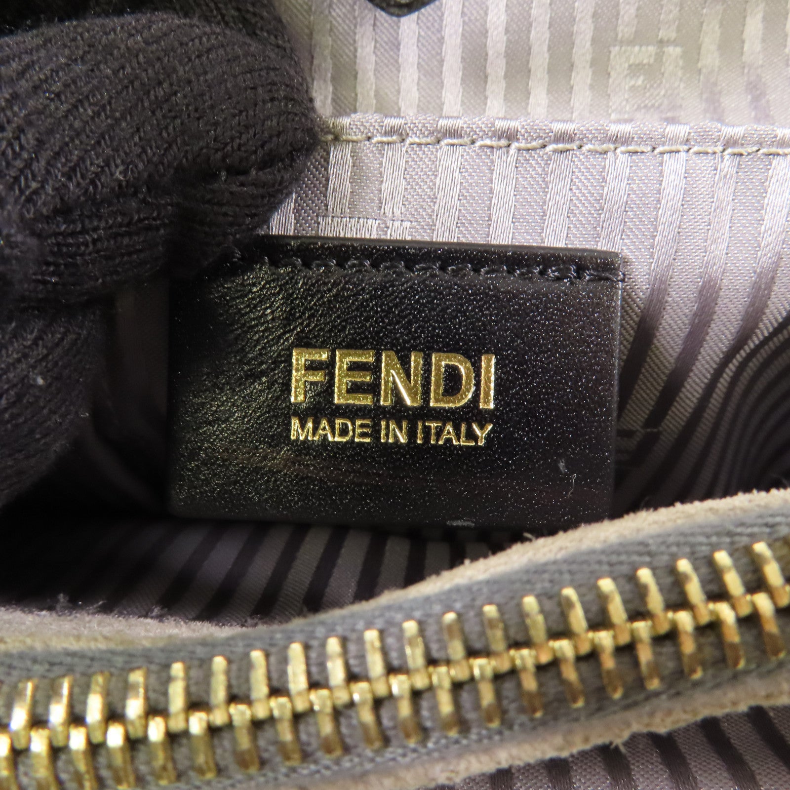 FENDI GHW 2 Jours 2 Way Shoulder Bag 8BH250 Calfskin Leather Grey