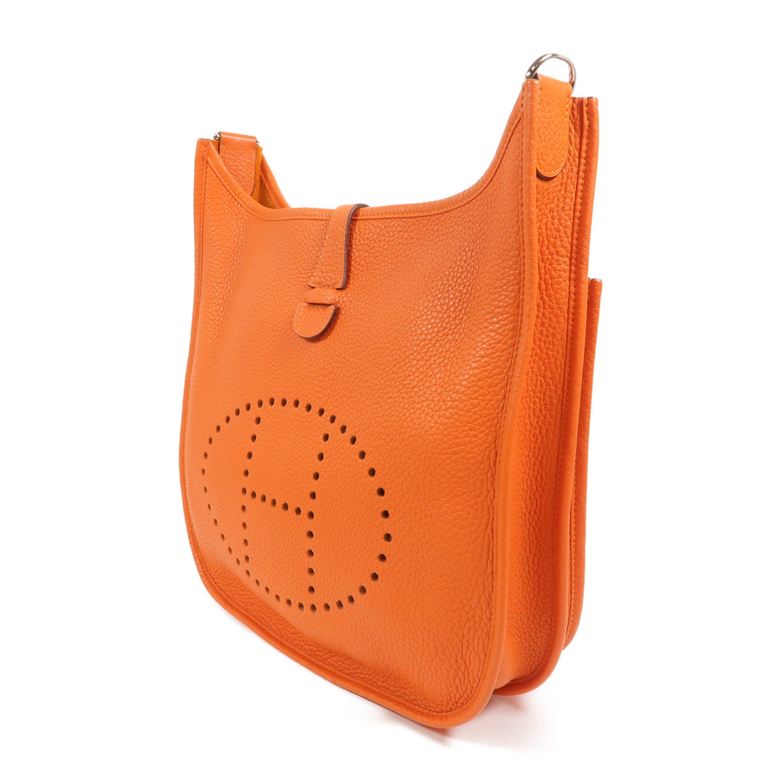 HERMES Clemence皮革Evelyne PM肩背袋Feu