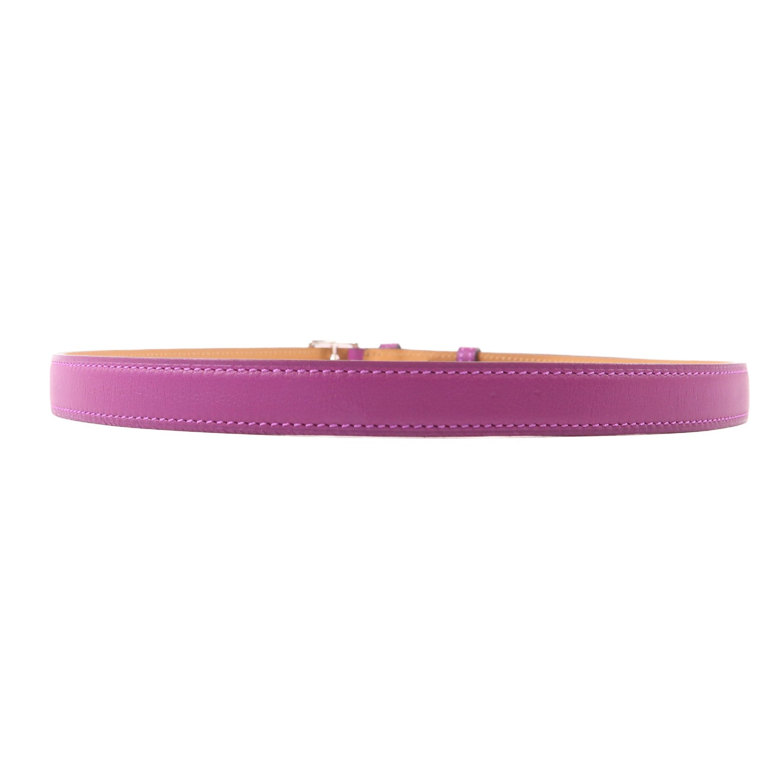 HERMES PHW Etriviere Leather Belt Swift Leather Anemone