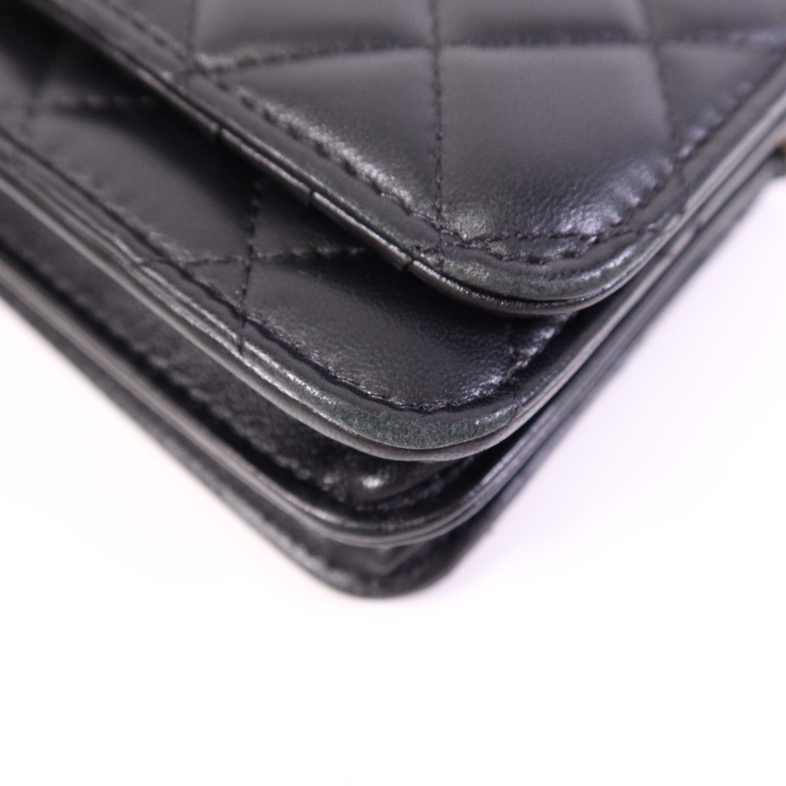 CHANEL 羊皮皮革Mini Wallet On Chain銀扣鏈帶肩背袋