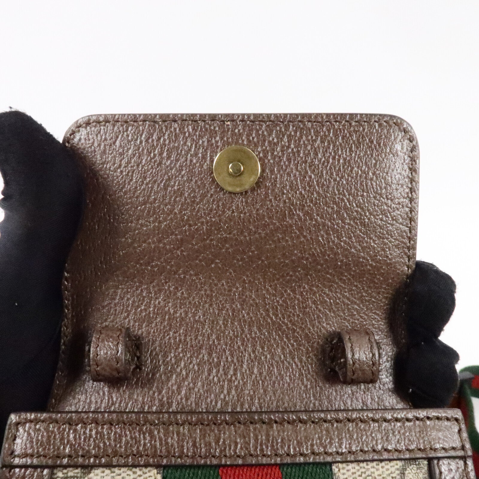 GUCCI 塗層帆布Mini Ophidia Wallet Belt Bag肩背袋