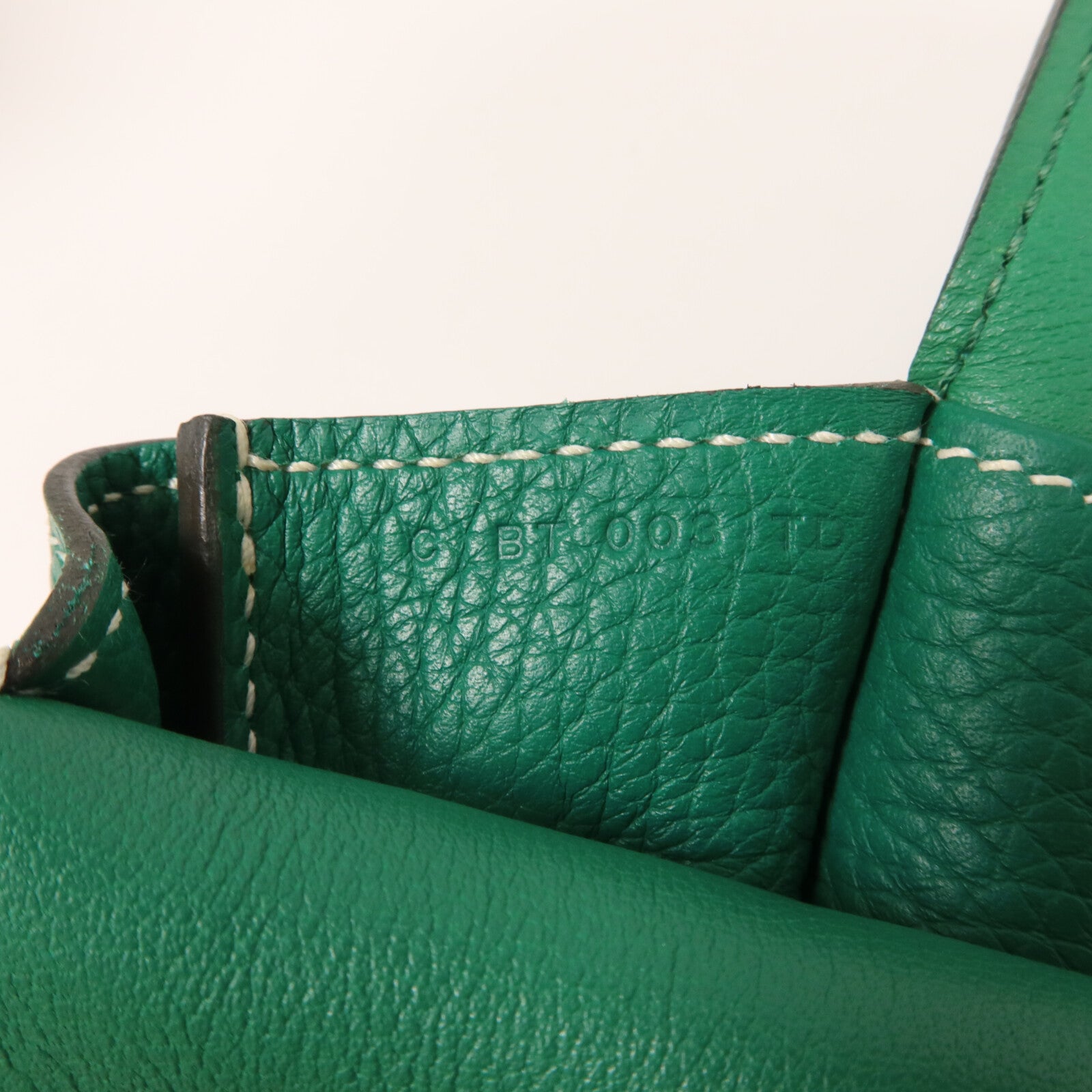 HERMES Clemence皮革Halzan 31手挽肩背兩用袋Vert Vertigo