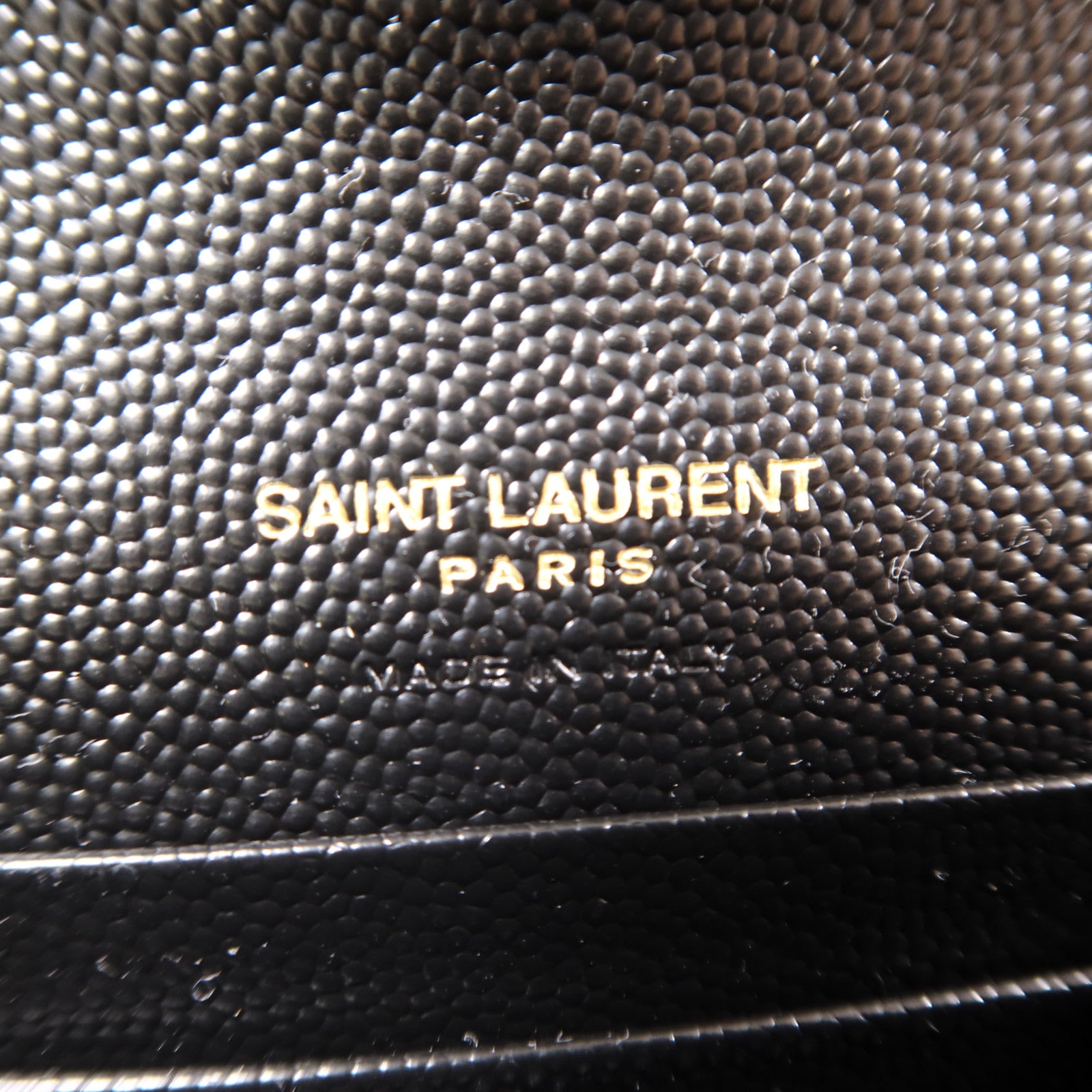 SAINT LAURENT 皮革Cassandre Matelasse Small金扣錢包