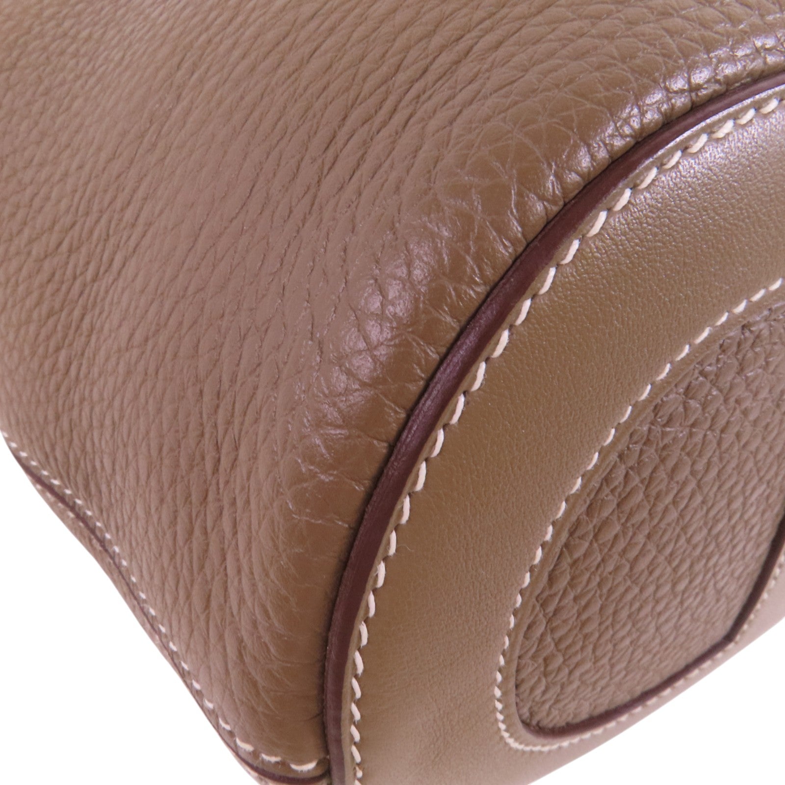 HERMES Clemence皮革In The Loop 18金扣手挽袋