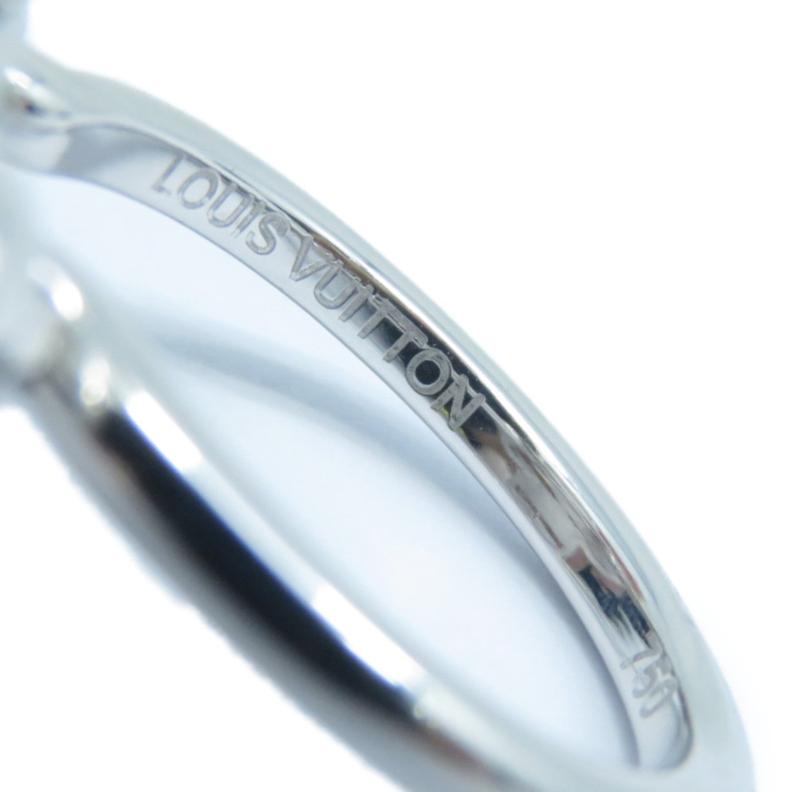 LOUIS VUITTON **【激減優惠】18K白金Petite Fleur Dia Ring鑽石戒指LOUIS VUITTON LV#50/US#5