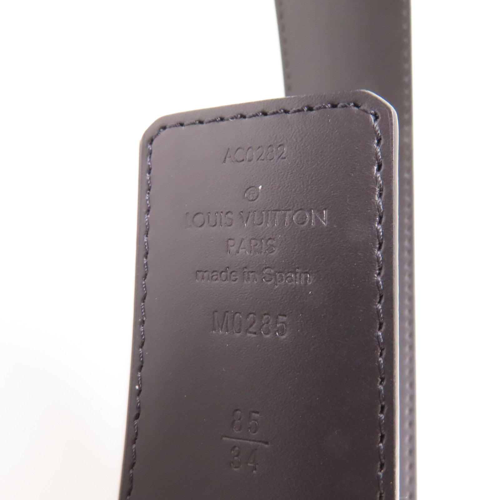 LOUIS VUITTON Monogram Eclipse Reverse銀扣皮帶