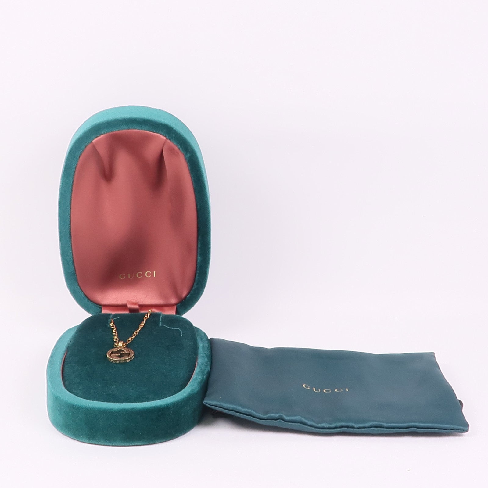 GUCCI 18K黃金Interlocking Necklace項鍊