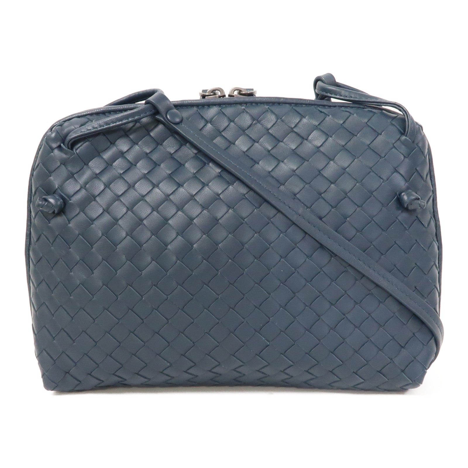 BOTTEGA VENETA 織紋皮革Shoulder Bag肩背袋藍色