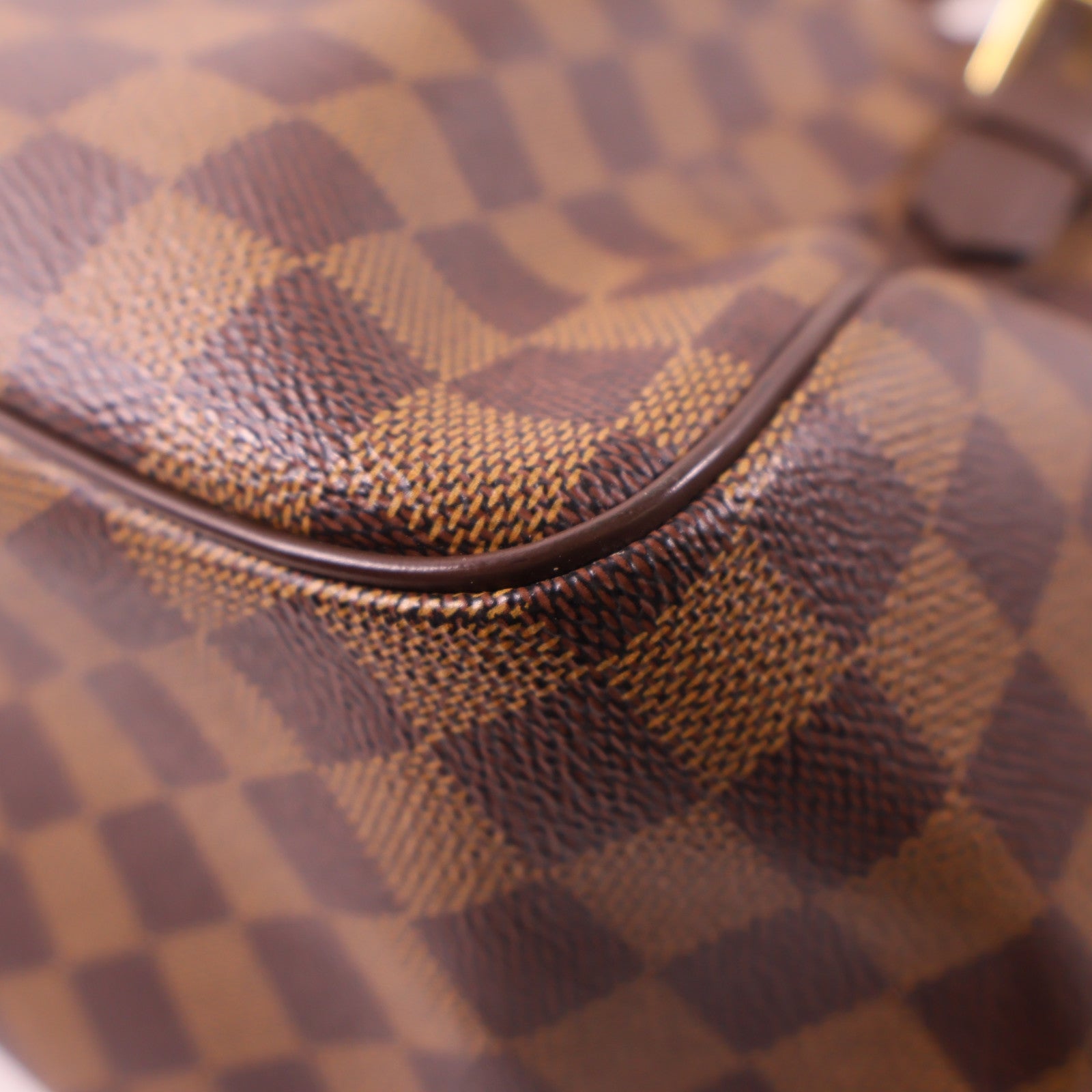 LOUIS VUITTON Damier Belem MM金扣肩背袋棕色
