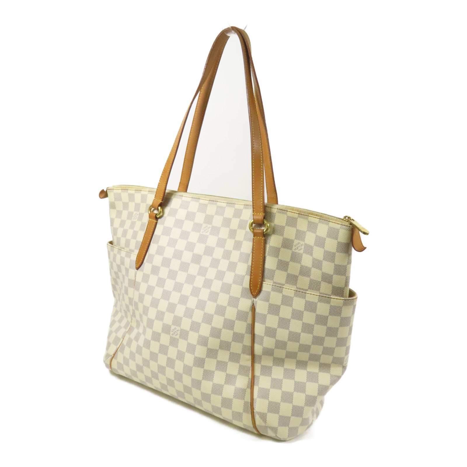 LOUIS VUITTON Damier Azur Totally GM金扣肩背袋