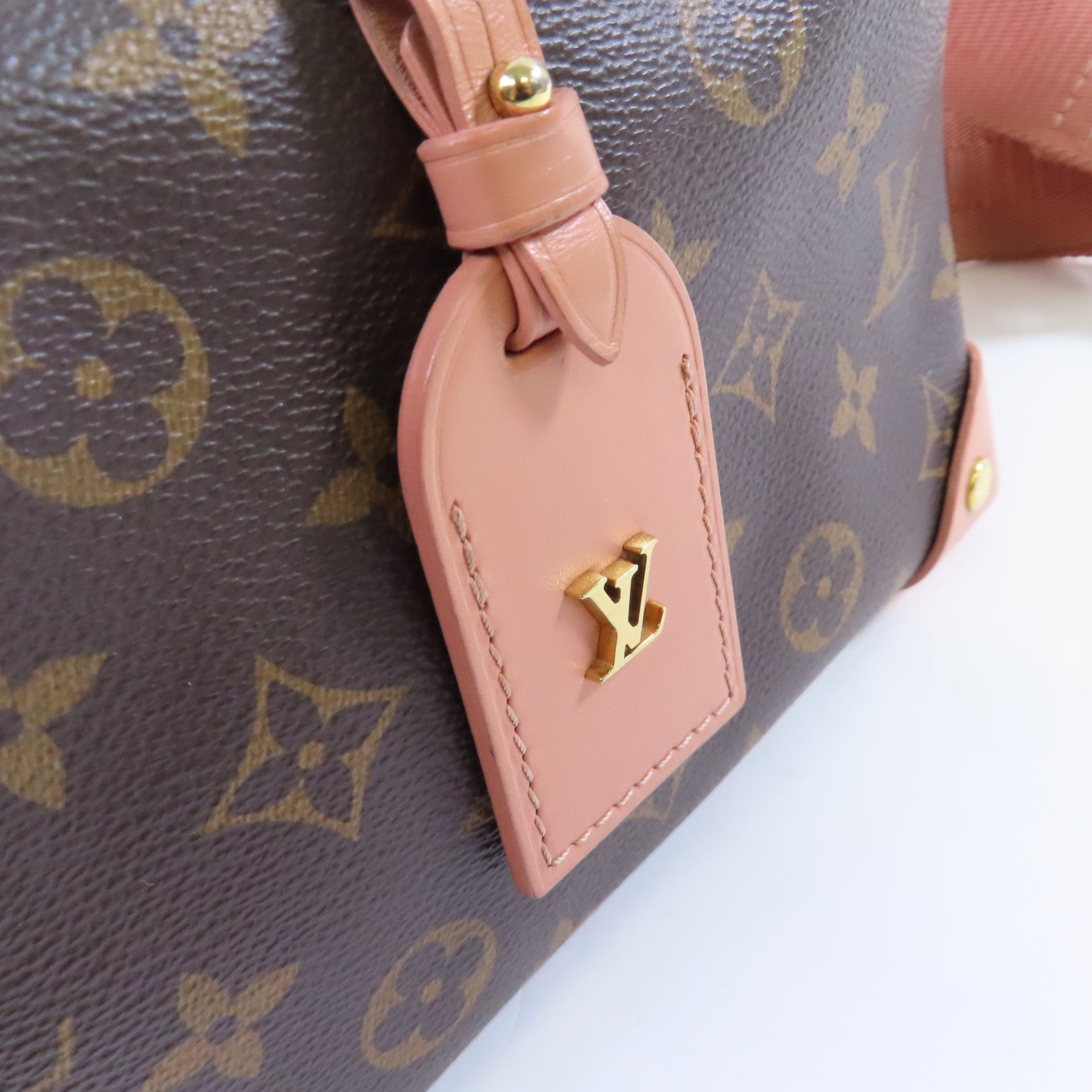 LOUIS VUITTON Monogram Petite Malle Souple 2Way Shoulder Bag金扣手挽肩帶兩用袋