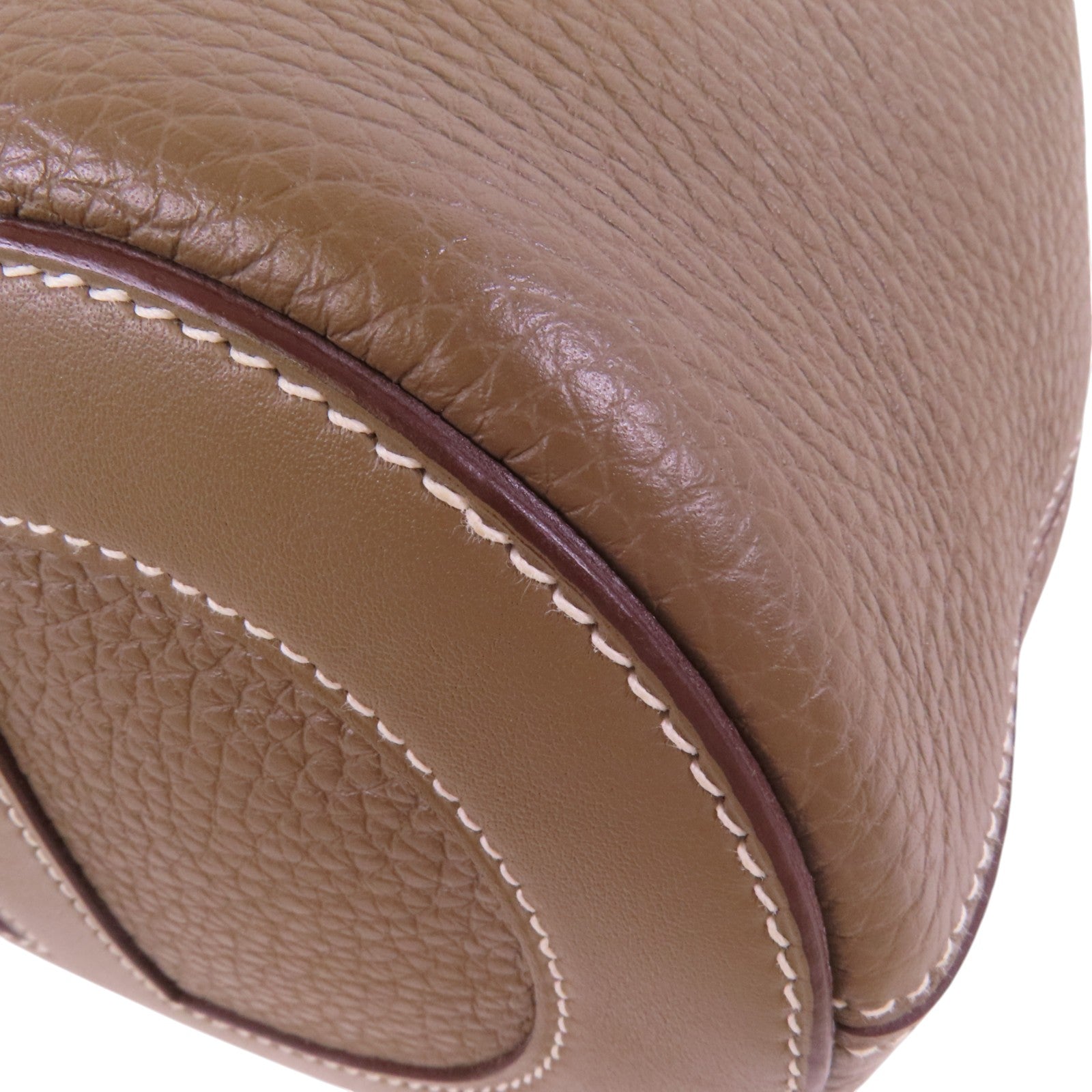 HERMES Clemence皮革In The Loop 18金扣手挽袋