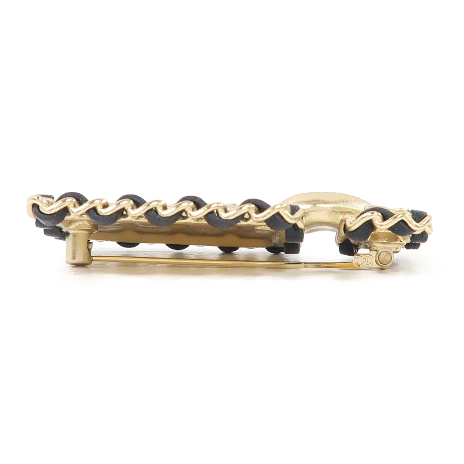 CHANEL 金屬Brooch胸針金色/黑色