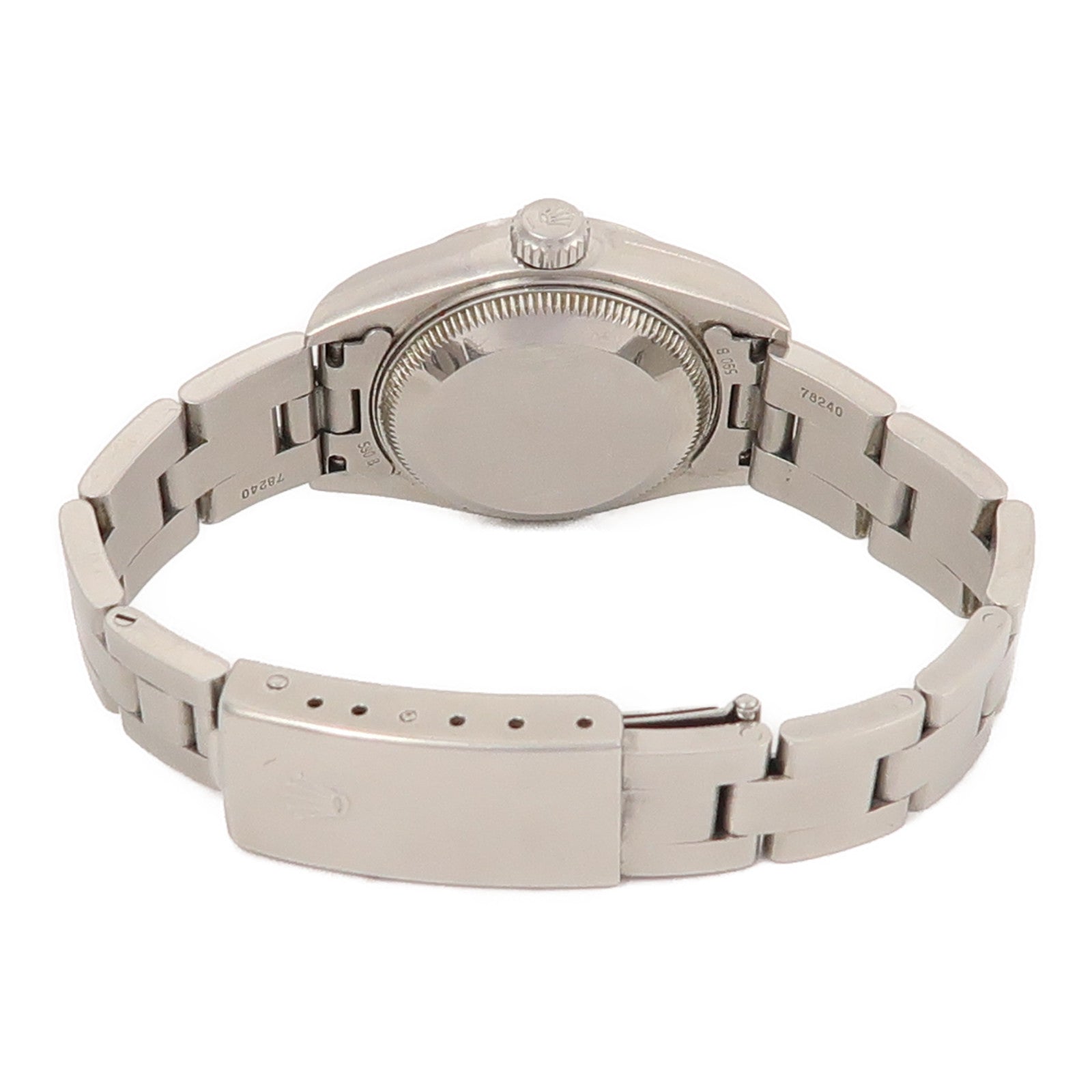 ROLEX Oyster Perpetual Lady Date Automatic Watch 69160 Stainless Steel White