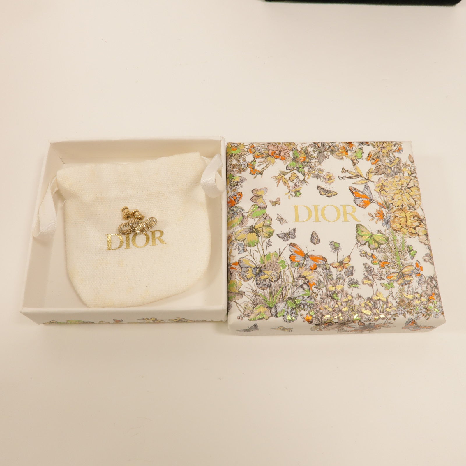 Dior 金屬/水晶Clair D Lune耳環