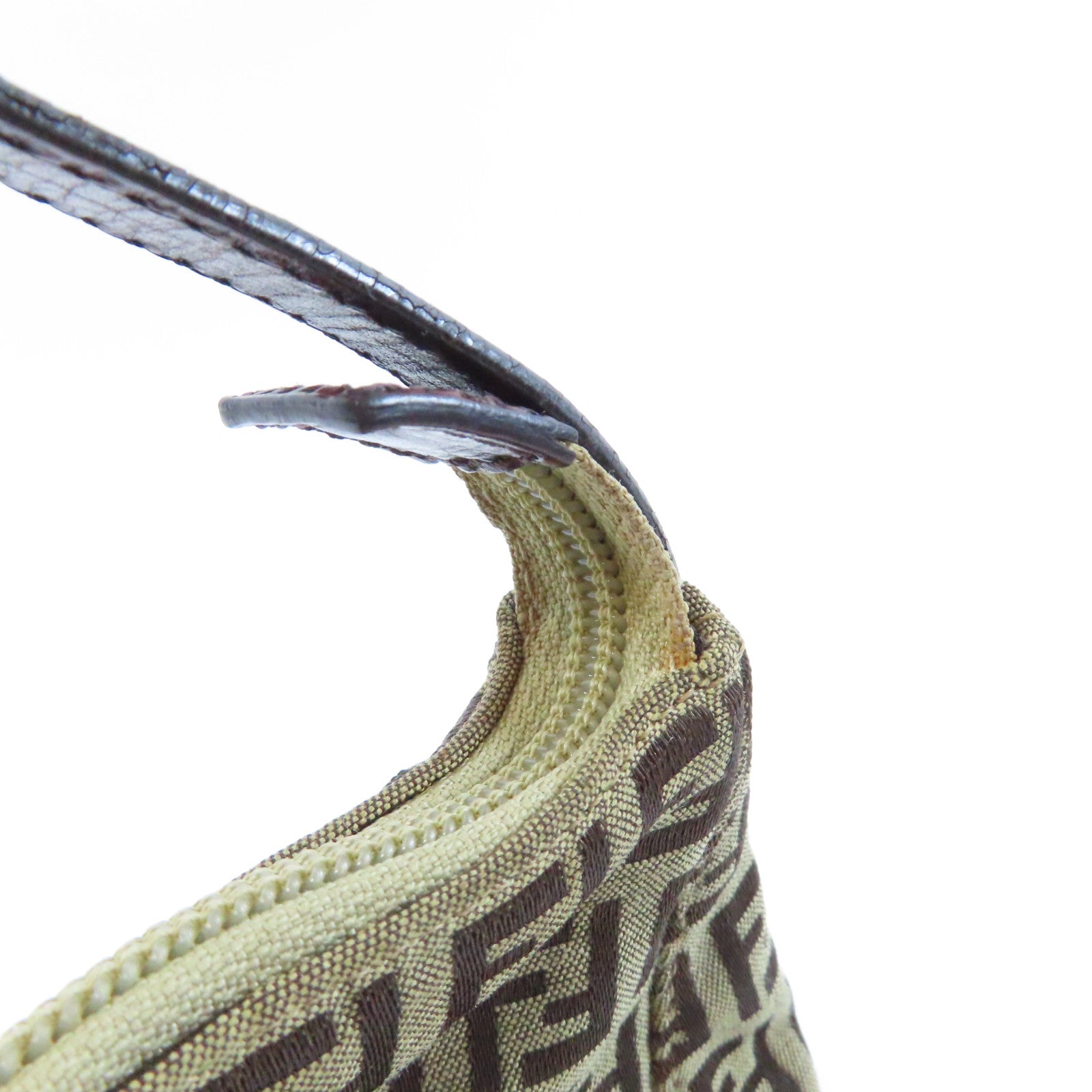 FENDI 帆布Zucchino金扣手挽袋啡色