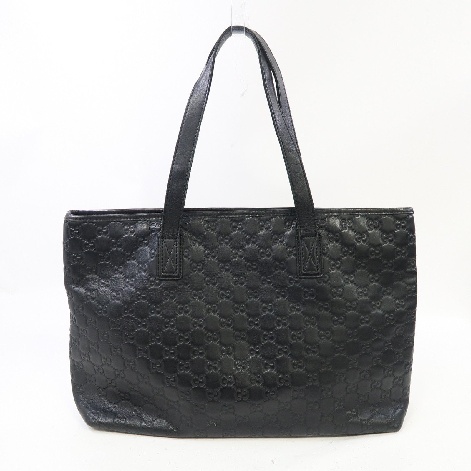 GUCCI 牛皮皮革Tote Bag金扣肩背袋黑色