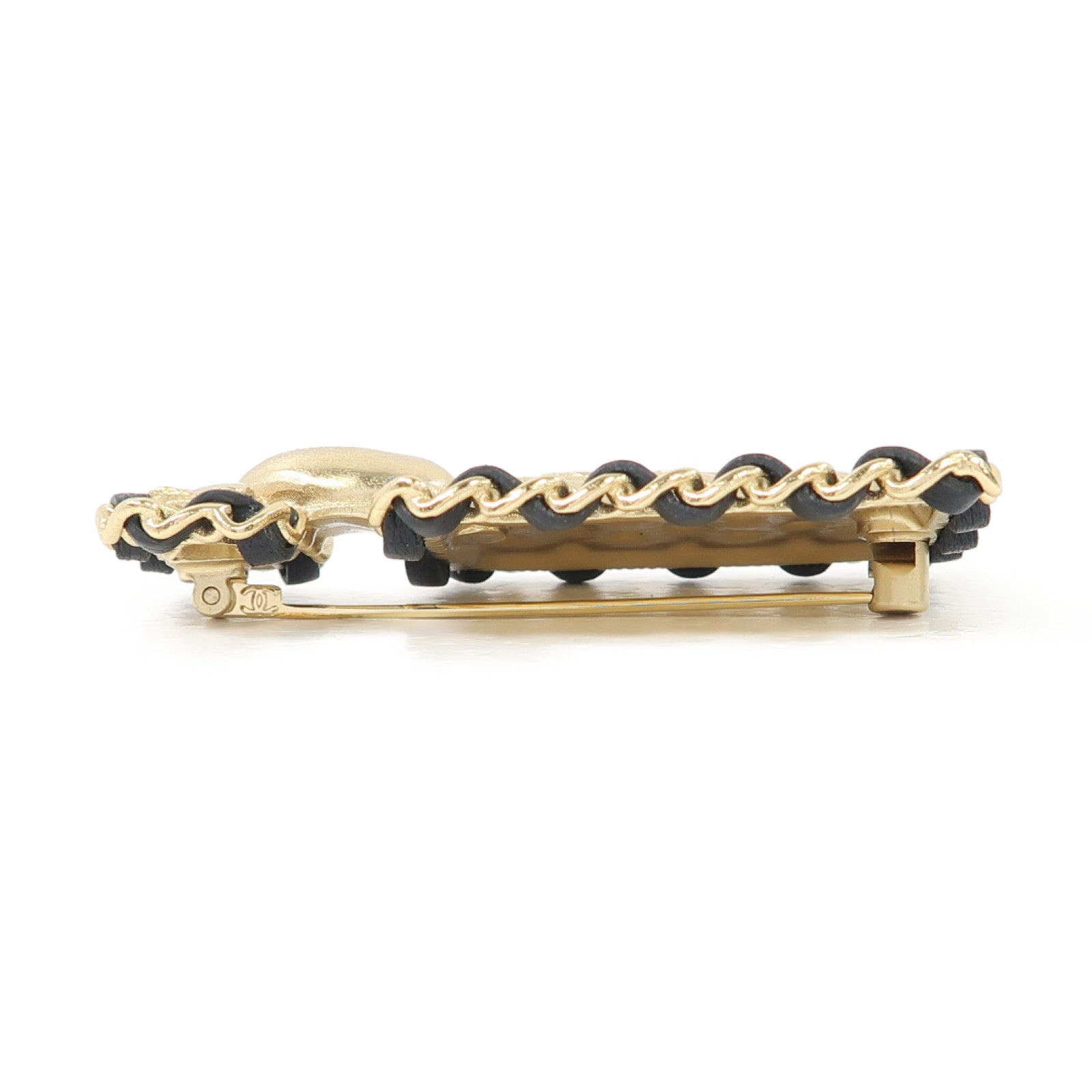 CHANEL 金屬Brooch胸針金色/黑色