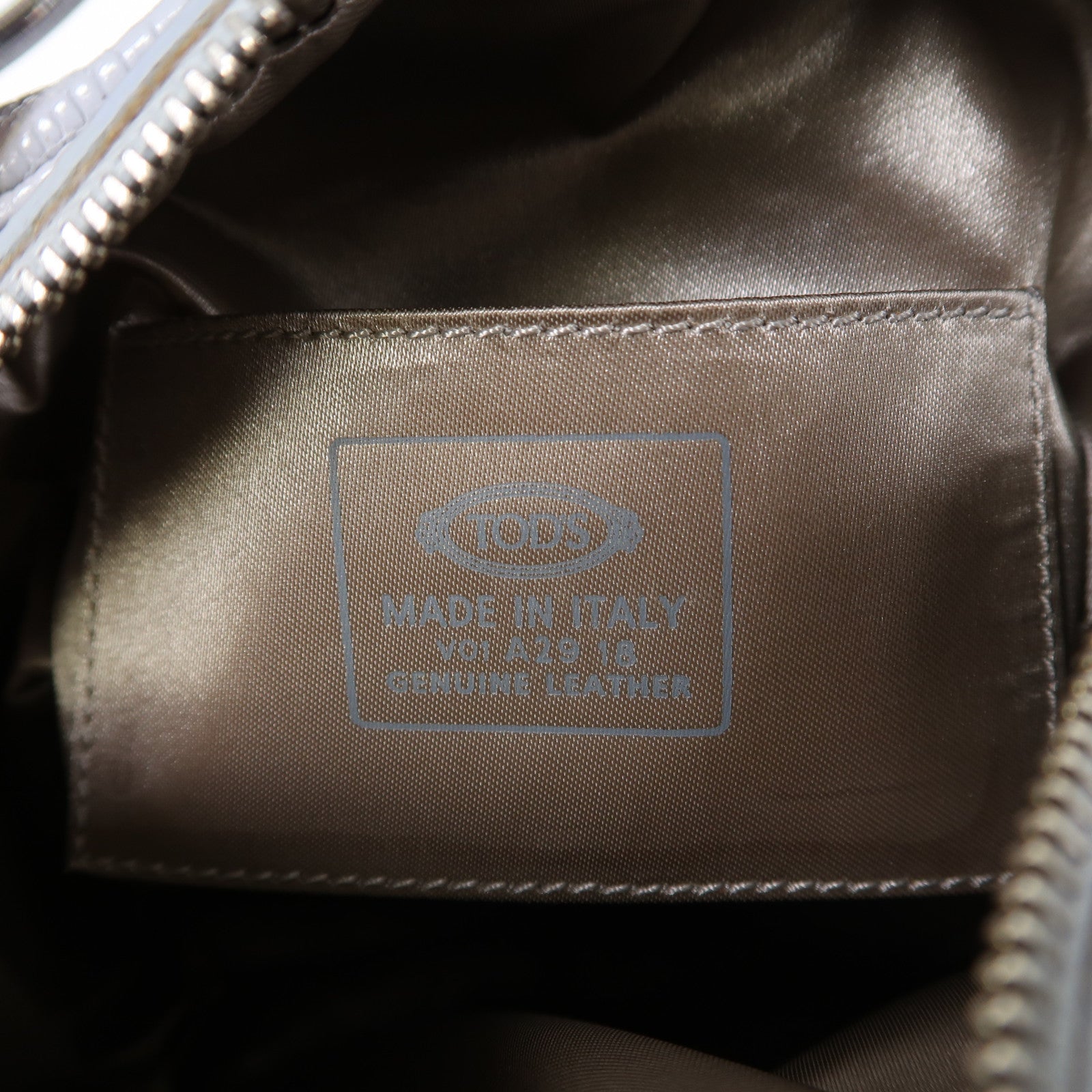 TOD'S 皮革Hand Bag銀扣手挽袋藍色