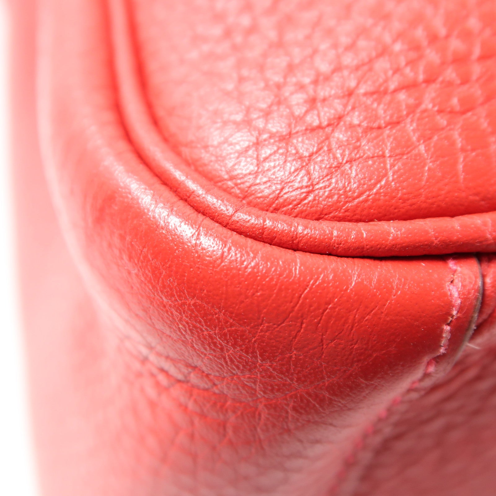 HERMES Clemence皮革Lindy 30銀扣手挽肩背兩用袋Rouge Casaque紅色