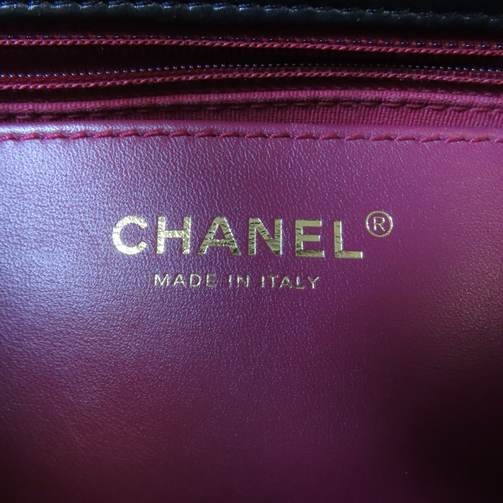 CHANEL 【激減優惠】菱格羊皮皮革Chain Shoulder Bag金扣鏈帶肩背袋深藍色