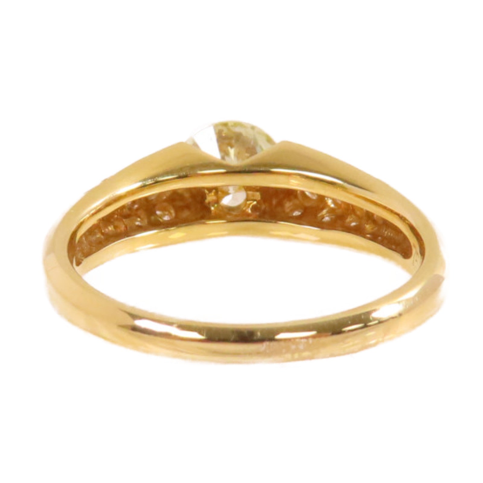 JEWELRY 【激減優惠】18K黃金/1.21ct鑽石/0.40ct鑽石Diamond Ring戒指US#6.5
