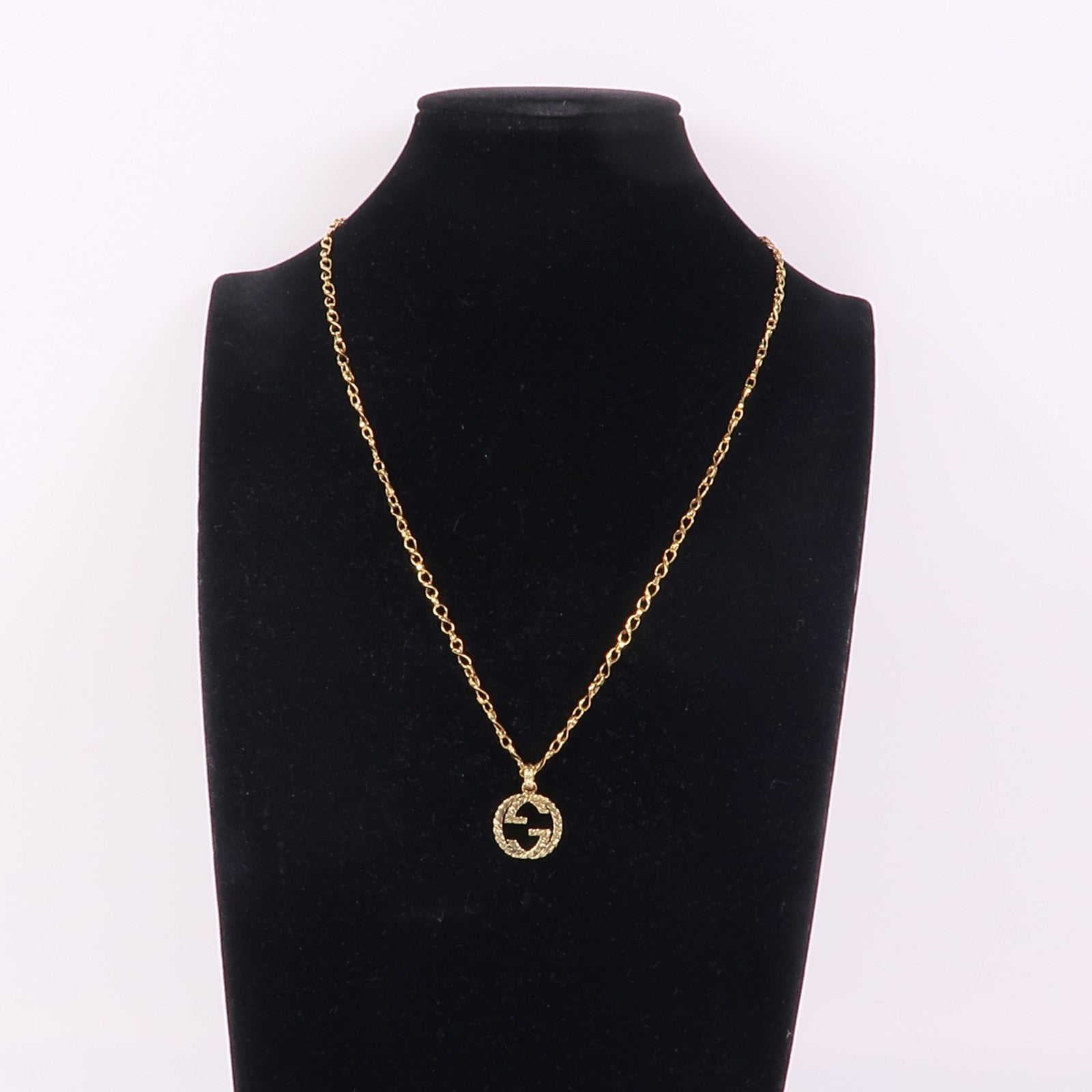 GUCCI 18K黃金Interlocking Necklace項鍊