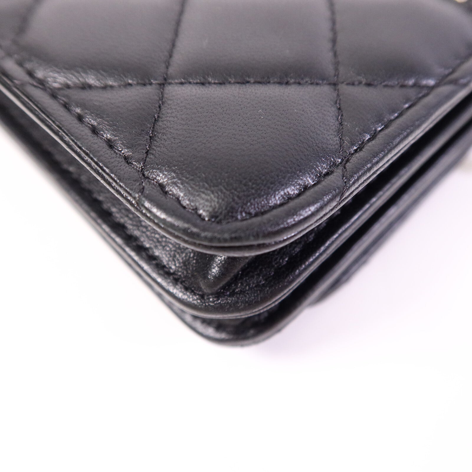 CHANEL 羊皮皮革Mini Wallet On Chain銀扣鏈帶肩背袋