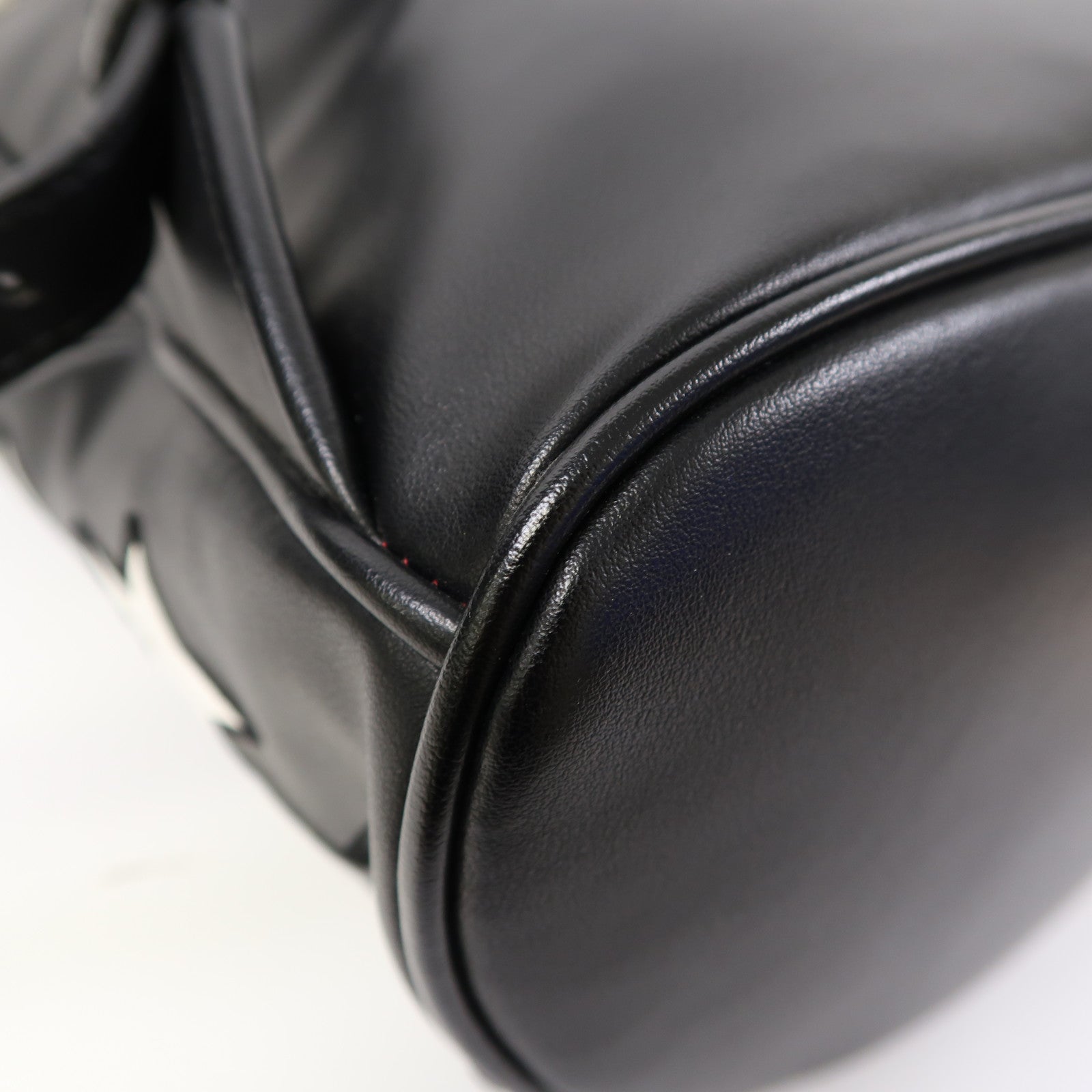 MOSCHINO 皮革Love Moschino Backpack金扣背包黑色