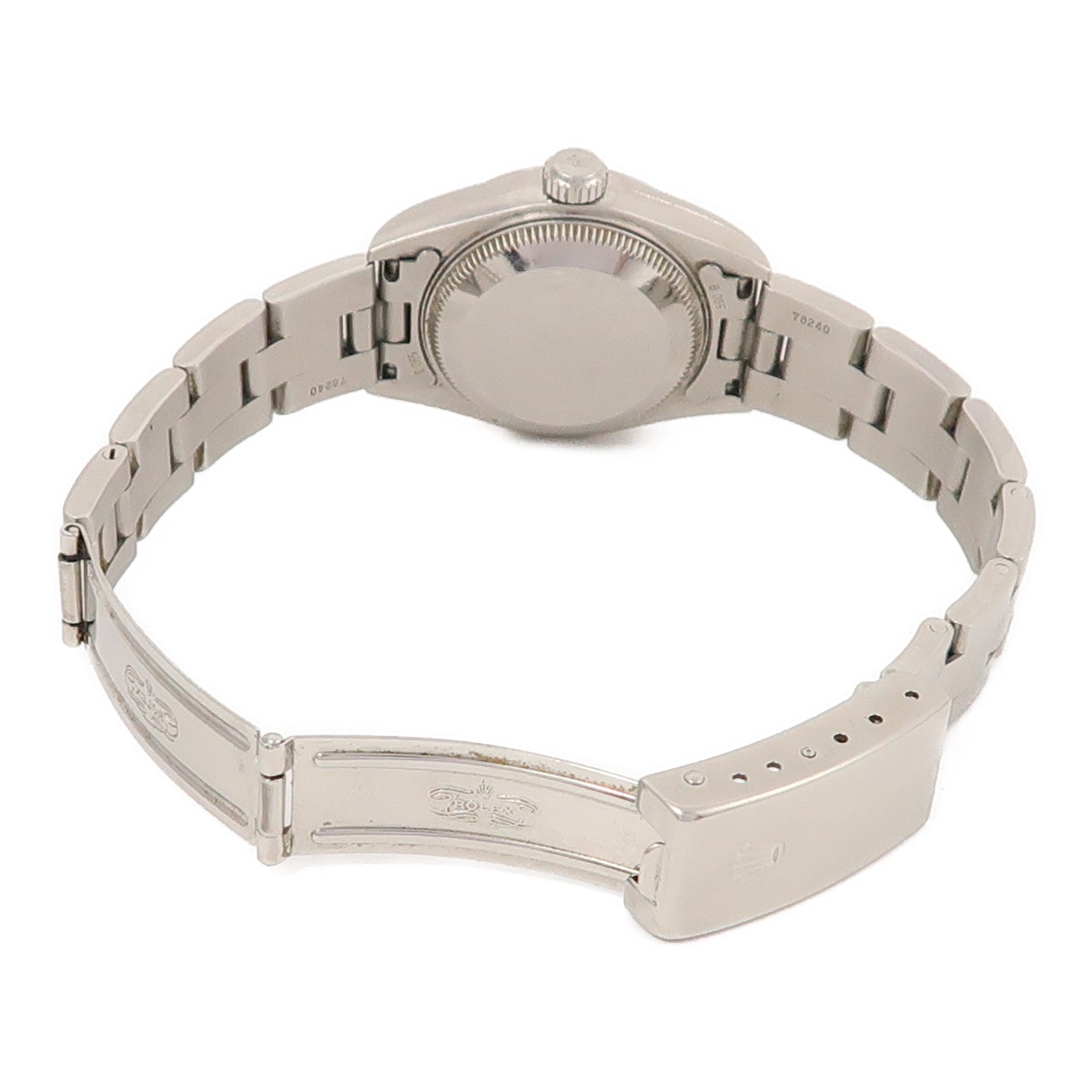 ROLEX Oyster Perpetual Lady Date Automatic Watch 69160 Stainless Steel White