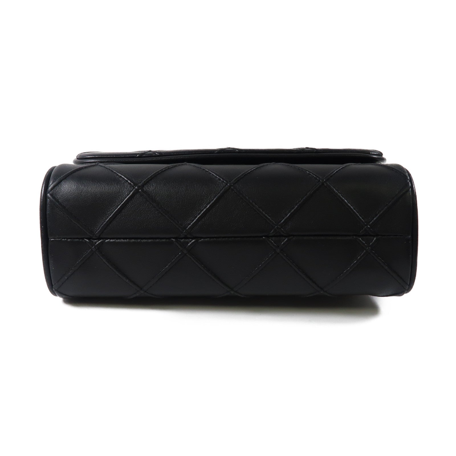 Tory Burch 牛皮皮革Small Fleming Soft Convertible Shoulder金扣鏈帶肩背袋黑色