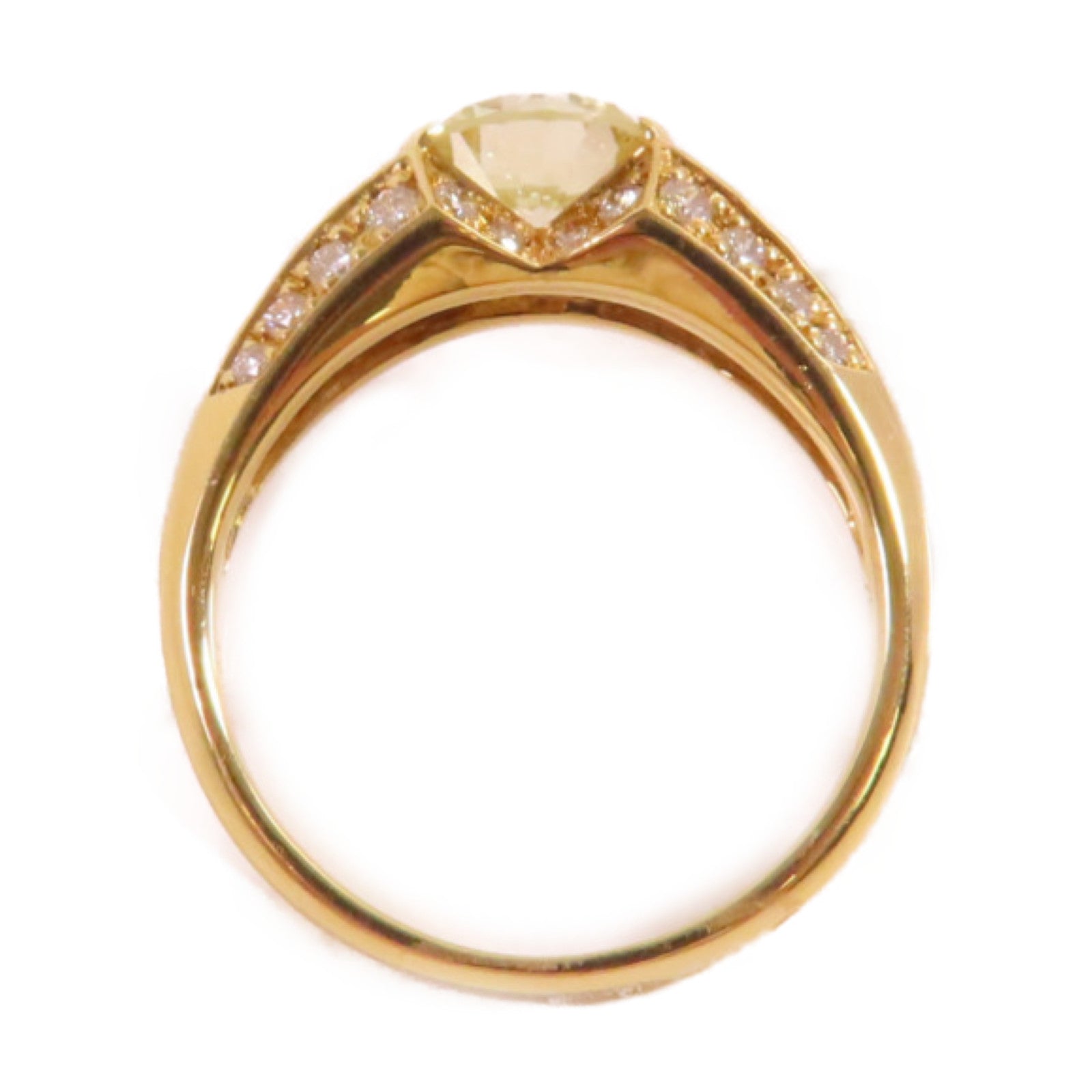 JEWELRY 【激減優惠】18K黃金/1.21ct鑽石/0.40ct鑽石Diamond Ring戒指US#6.5