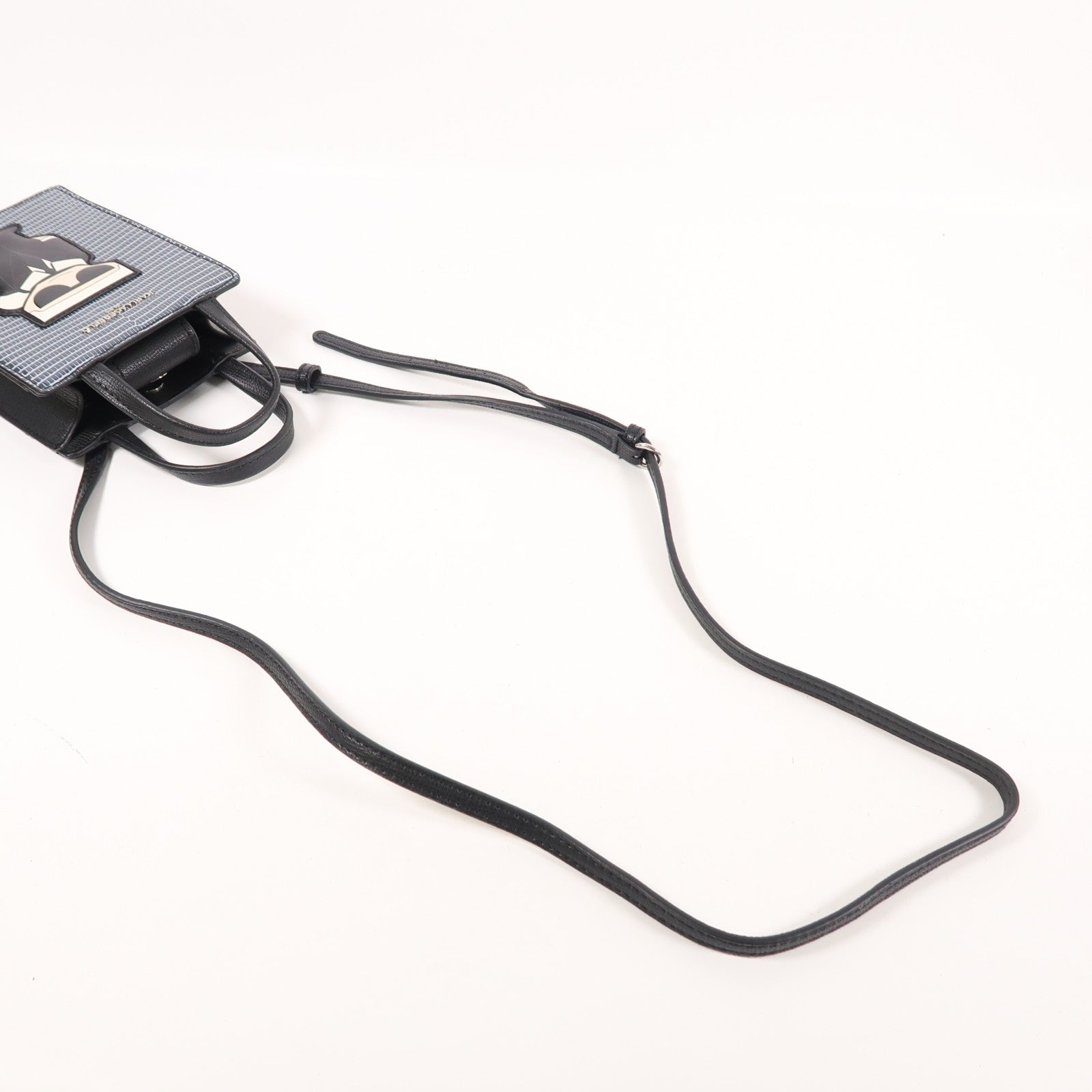 KARL LAGERFELD 牛皮皮革Karl Lagerfeld 2Way Bag銀扣手挽肩背兩用袋