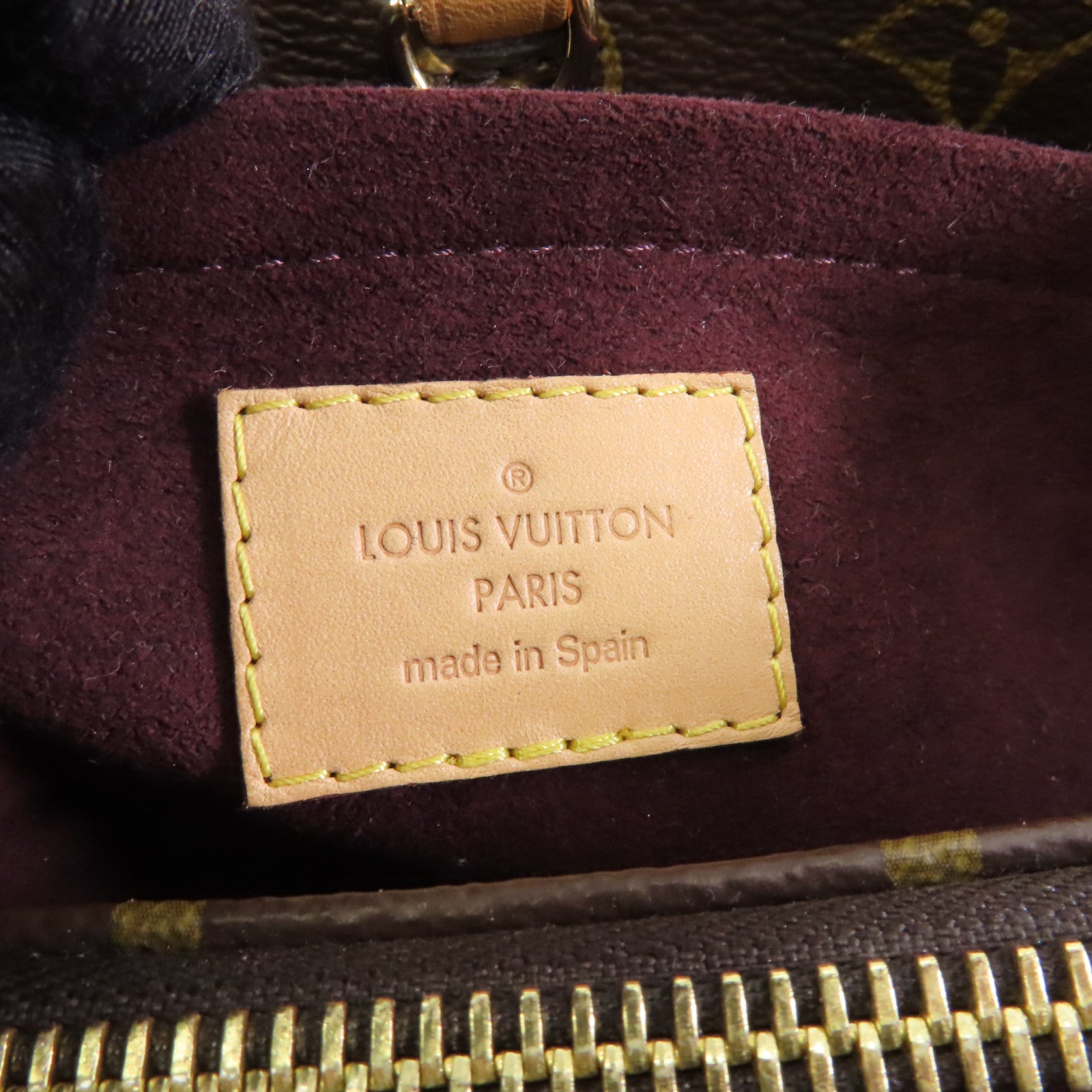 LOUIS VUITTON Monogram Montaigne BB金扣手挽肩背兩用袋啡色