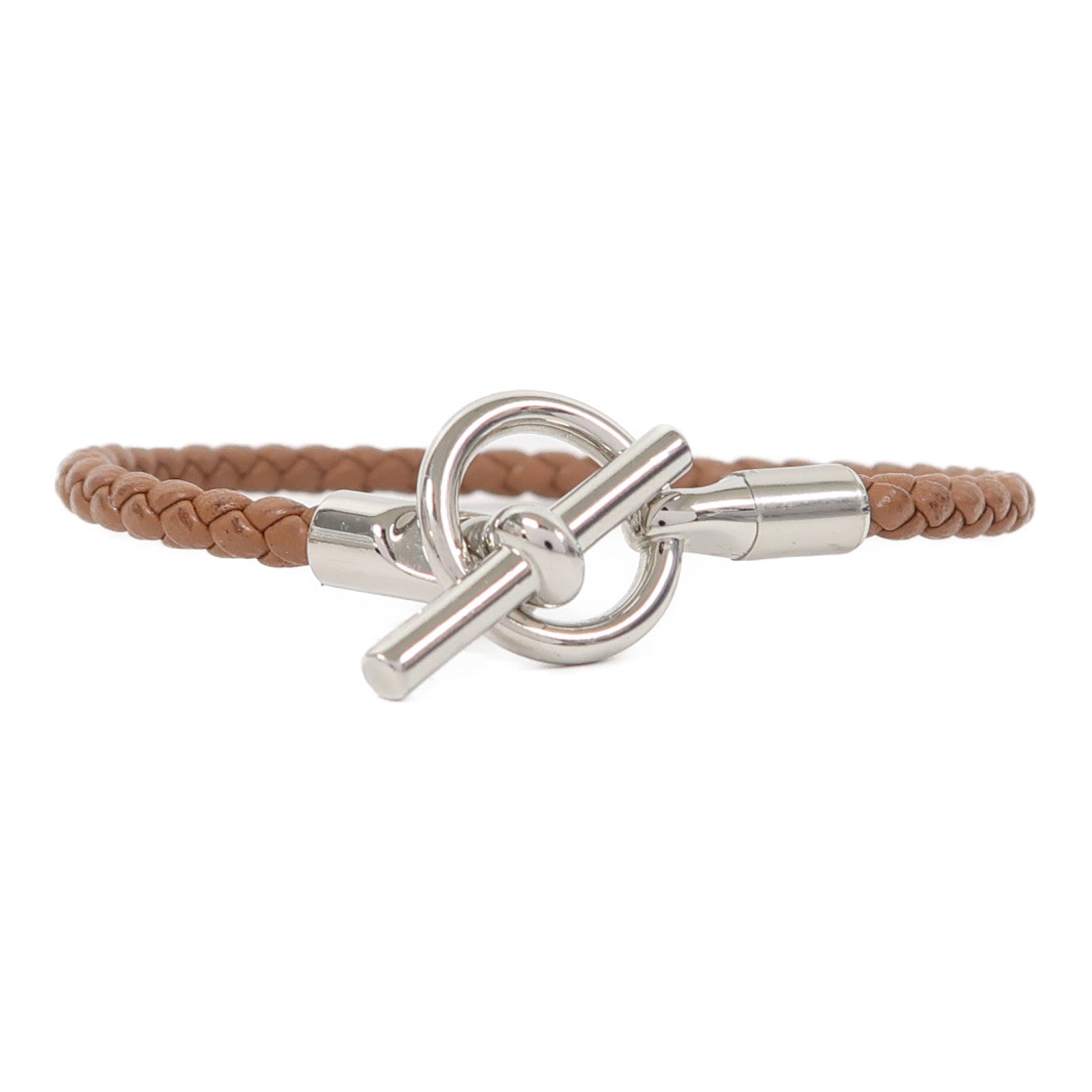 HERMES 牛皮皮革Glenan Bracelet手鏈啡色