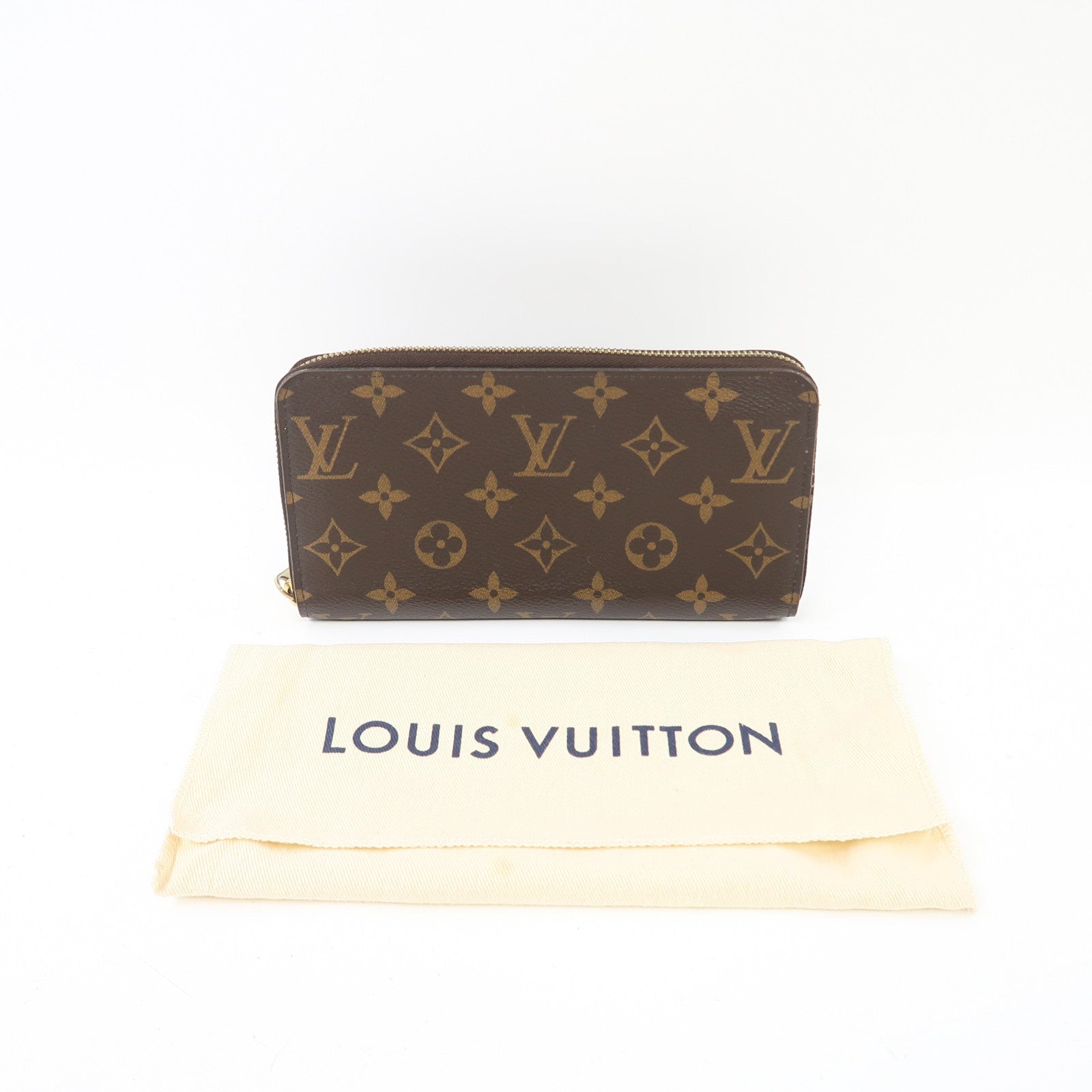 LOUIS VUITTON Monogram Zippy Wallet金扣長錢包啡色