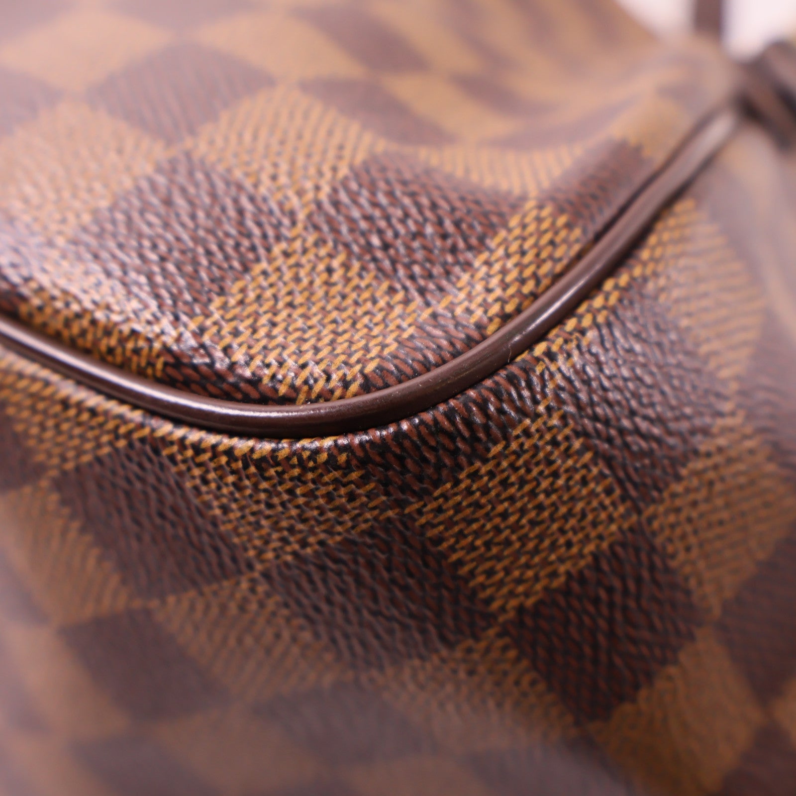 LOUIS VUITTON Damier Belem MM金扣肩背袋棕色