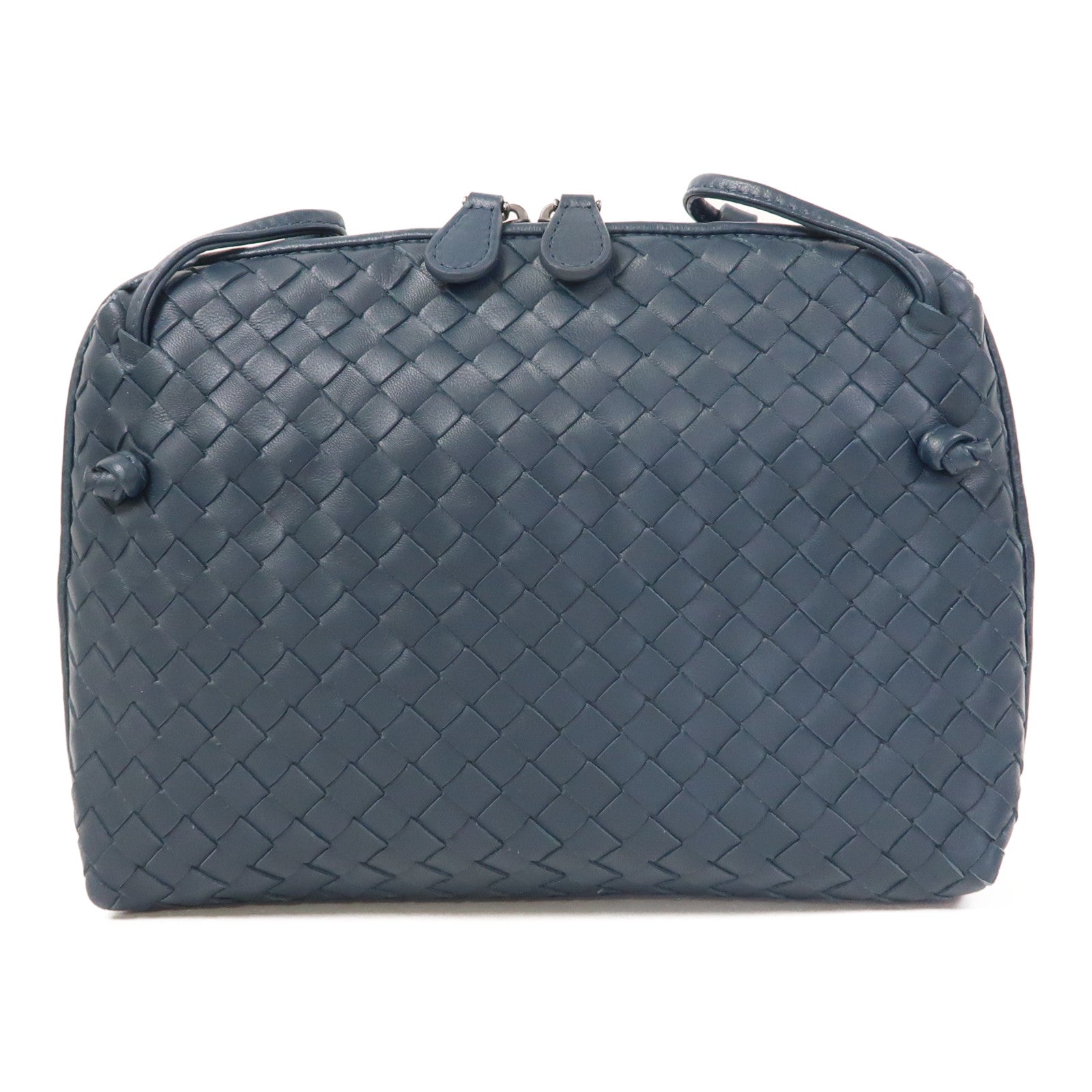 BOTTEGA VENETA 織紋皮革Shoulder Bag肩背袋藍色