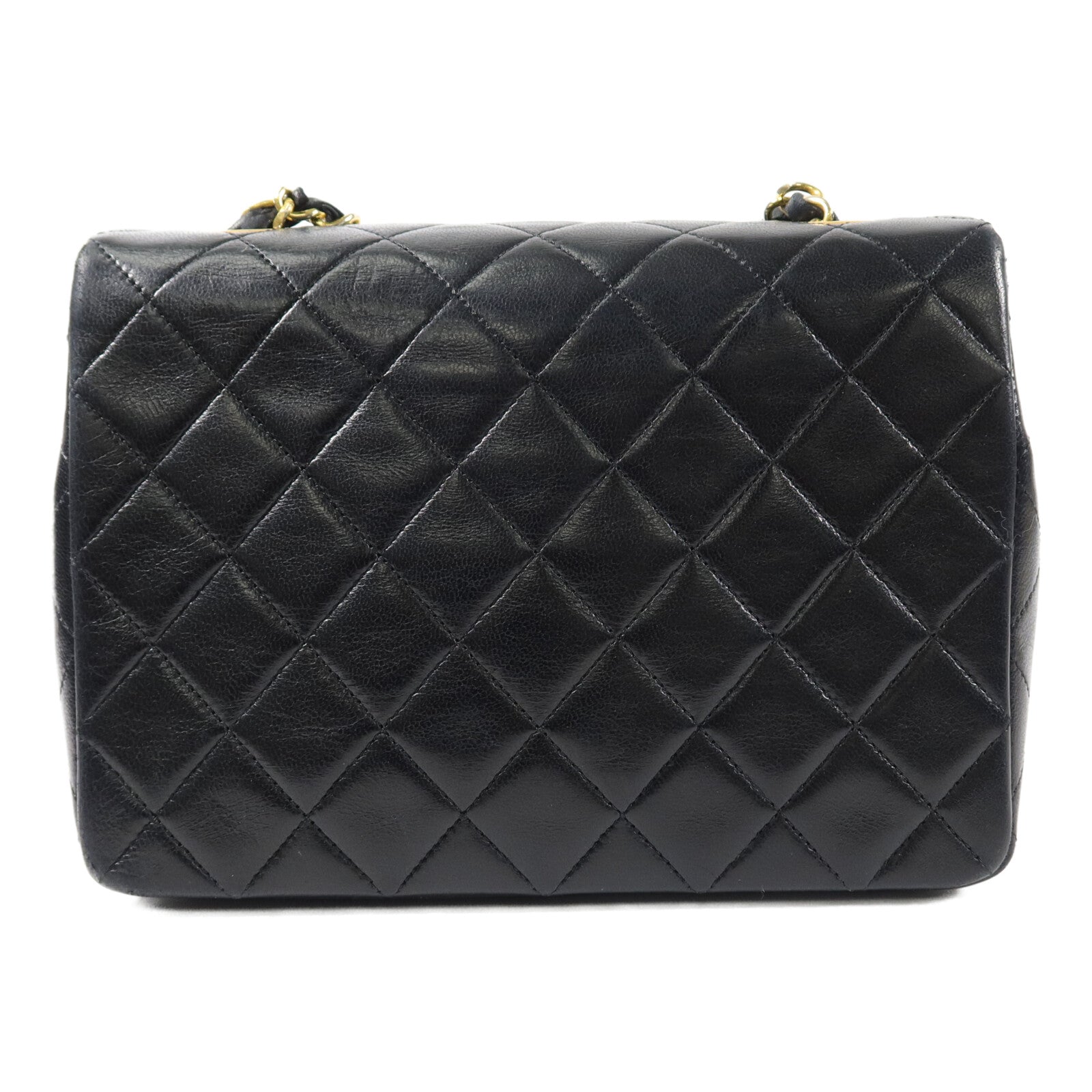 CHANEL 羊皮皮革Vintage Mini Classic Square鏈帶肩背袋