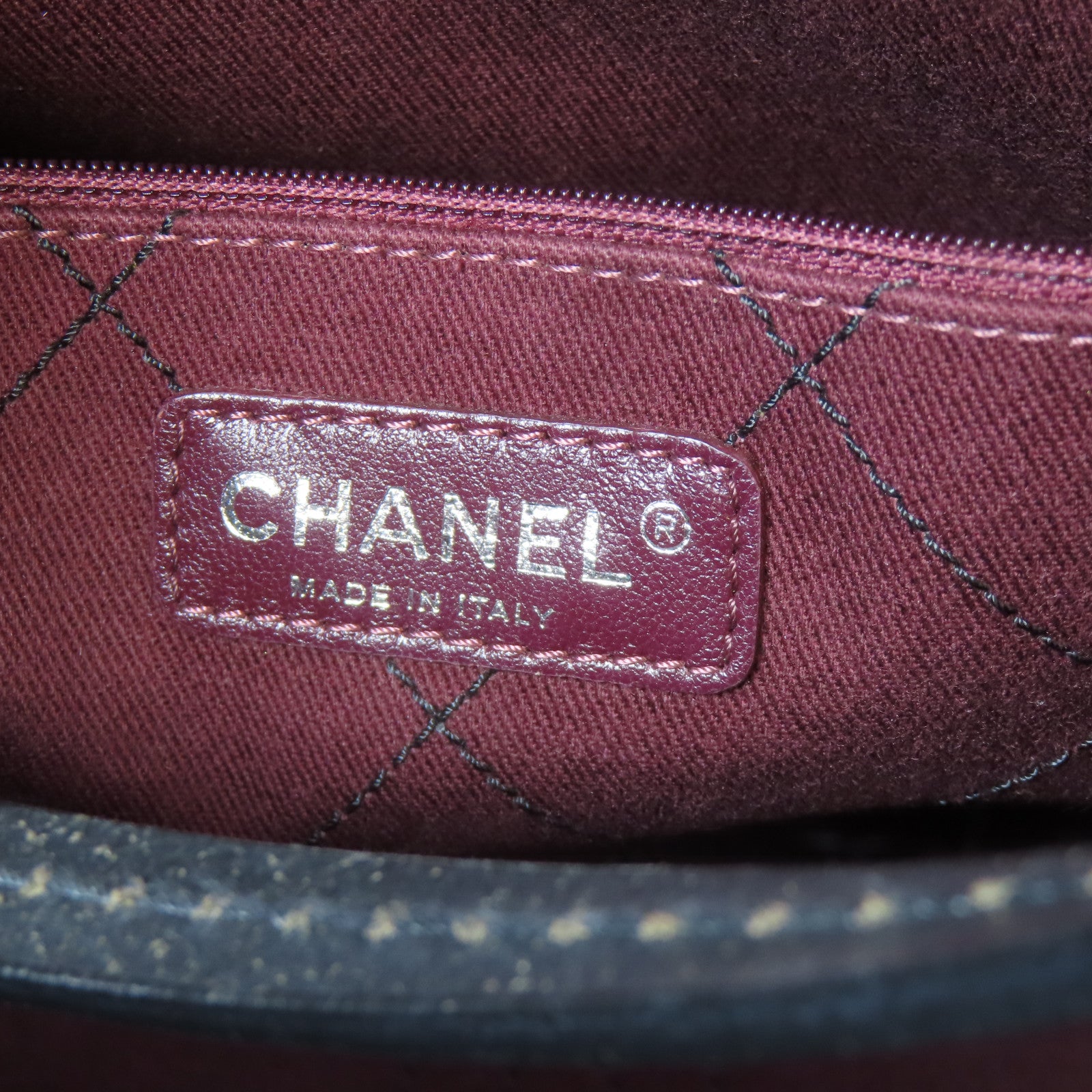 CHANEL 【激減優惠】菱格Caviar皮革Totebag銀扣手挽袋黑色