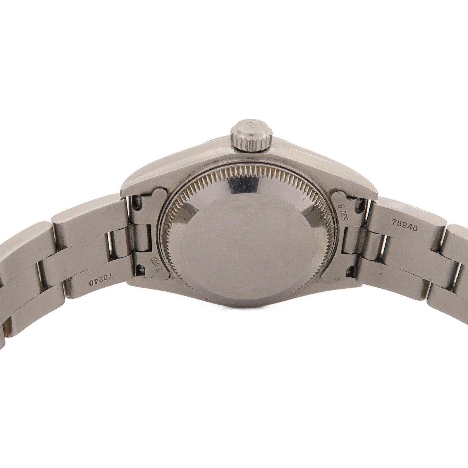 ROLEX Oyster Perpetual Lady Date Automatic Watch 69160 Stainless Steel White