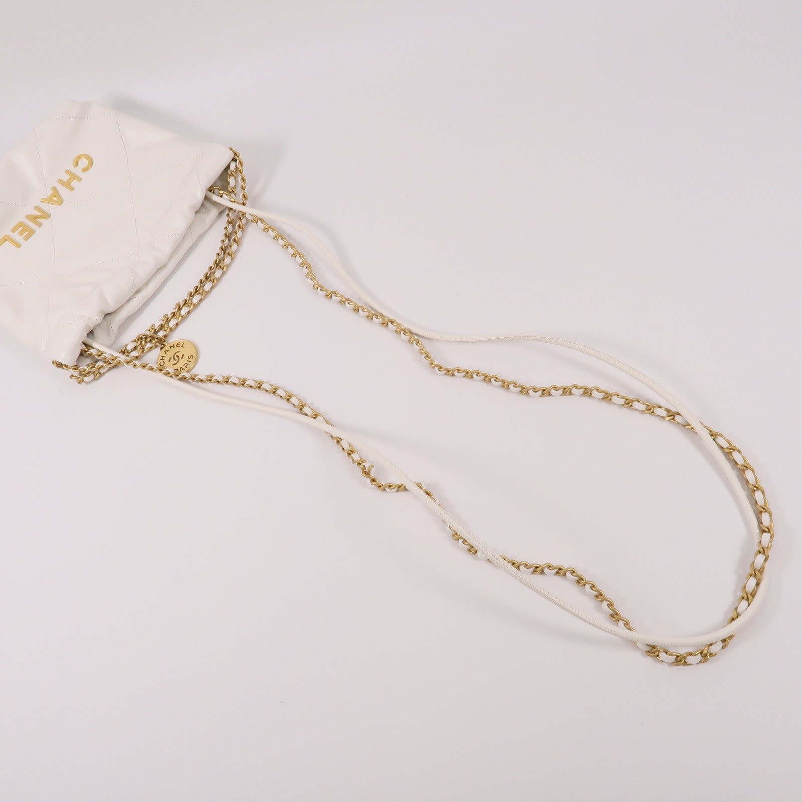 CHANEL 【激減優惠】牛皮皮革22 Mini鏈帶肩背袋