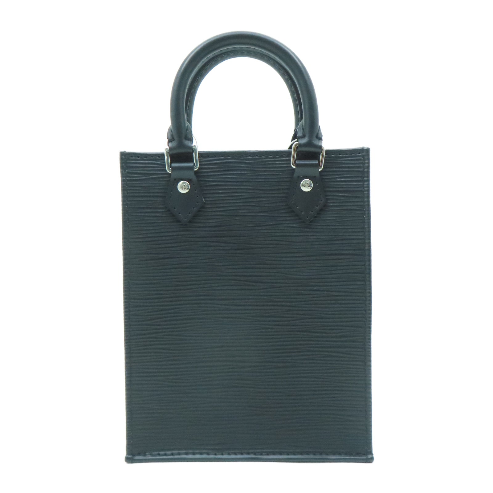 LOUIS VUITTON 【激減優惠】Epi Petit Sac Plat銀扣手挽肩背兩用袋黑色