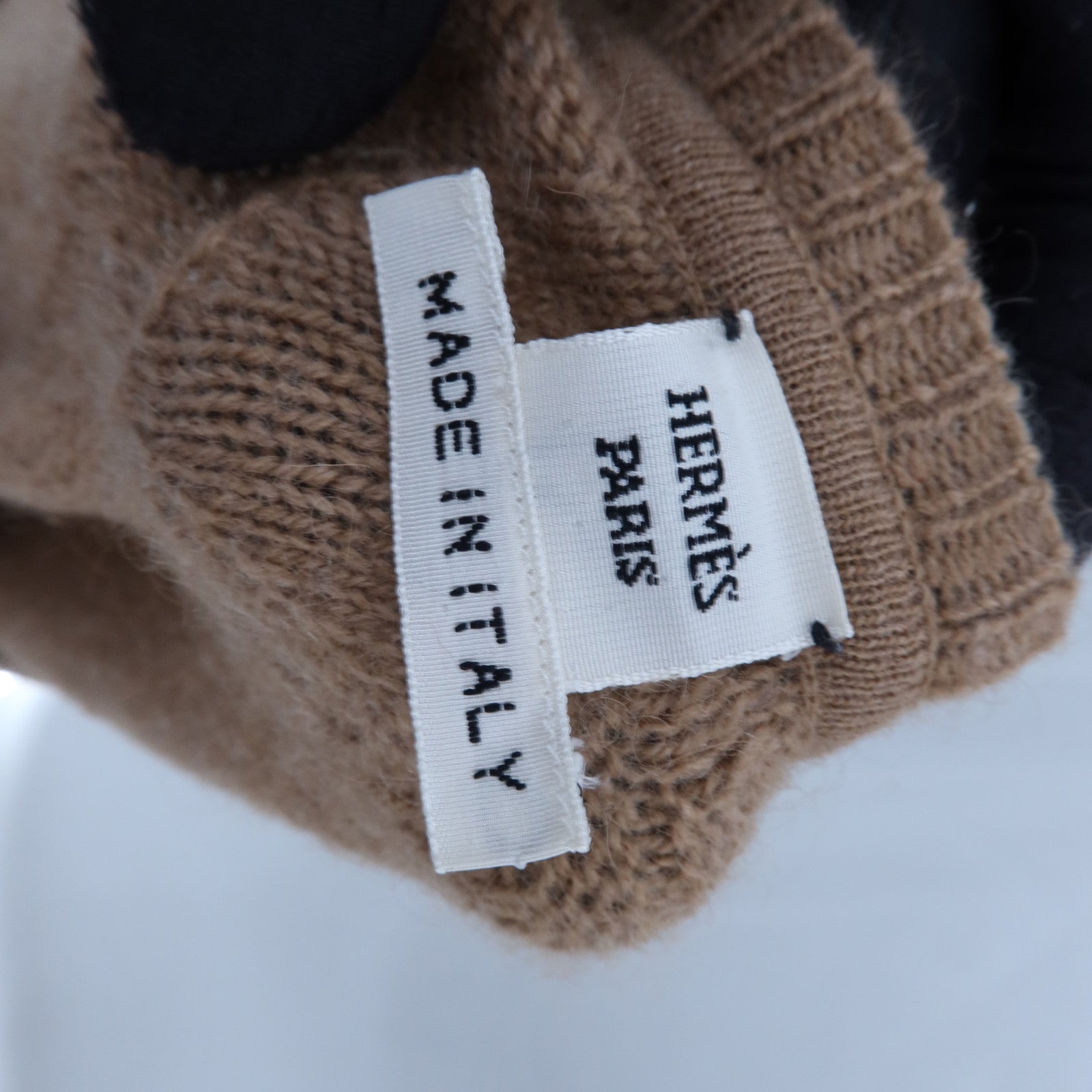 HERMES Camelhair/Silk Twillaine Long-Sleeve針織