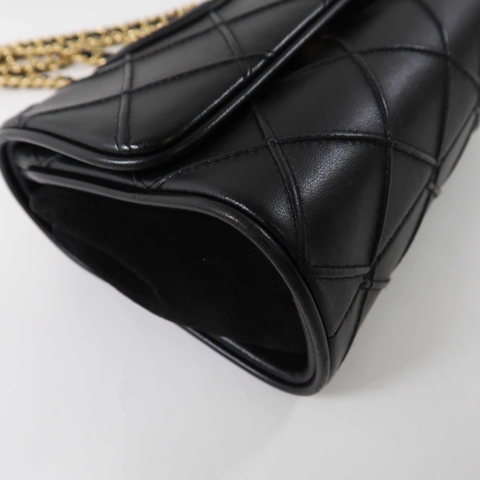 Tory Burch 牛皮皮革Small Fleming Soft Convertible Shoulder金扣鏈帶肩背袋黑色