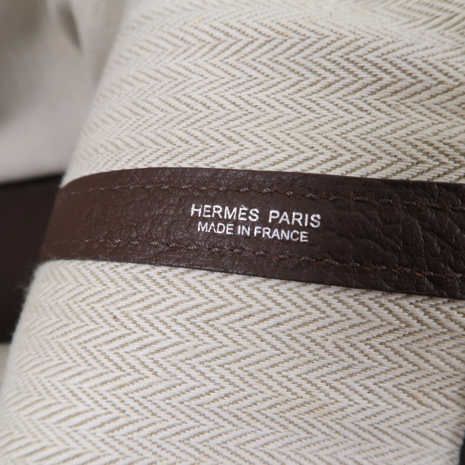 HERMES 【激減優惠】Negonda皮革GardenParty PM銀扣手挽袋啡色