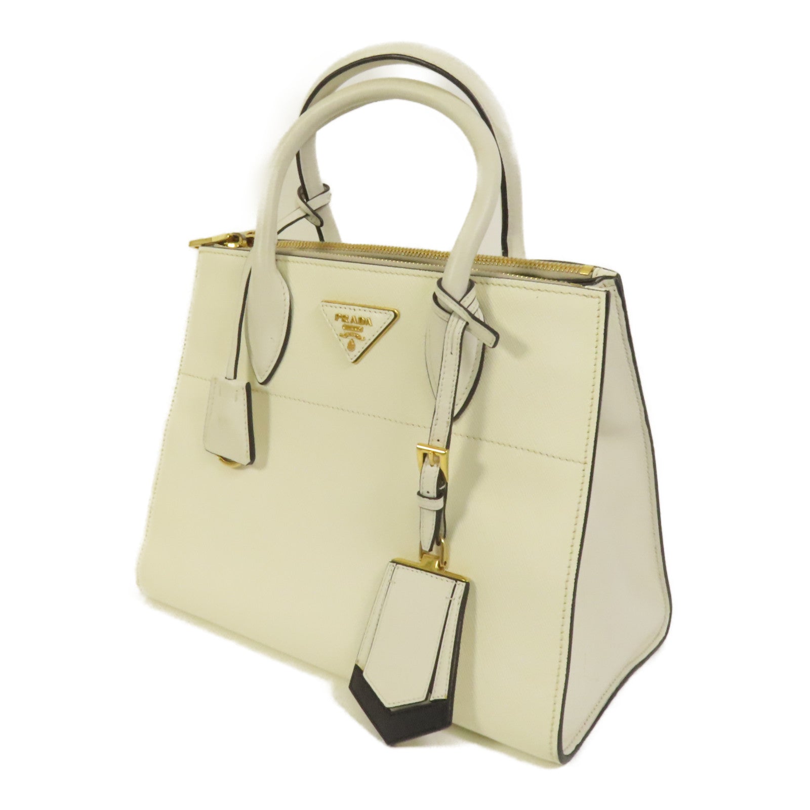 PRADA Saffiano皮革Shoulder Bag金扣手挽肩背兩用袋