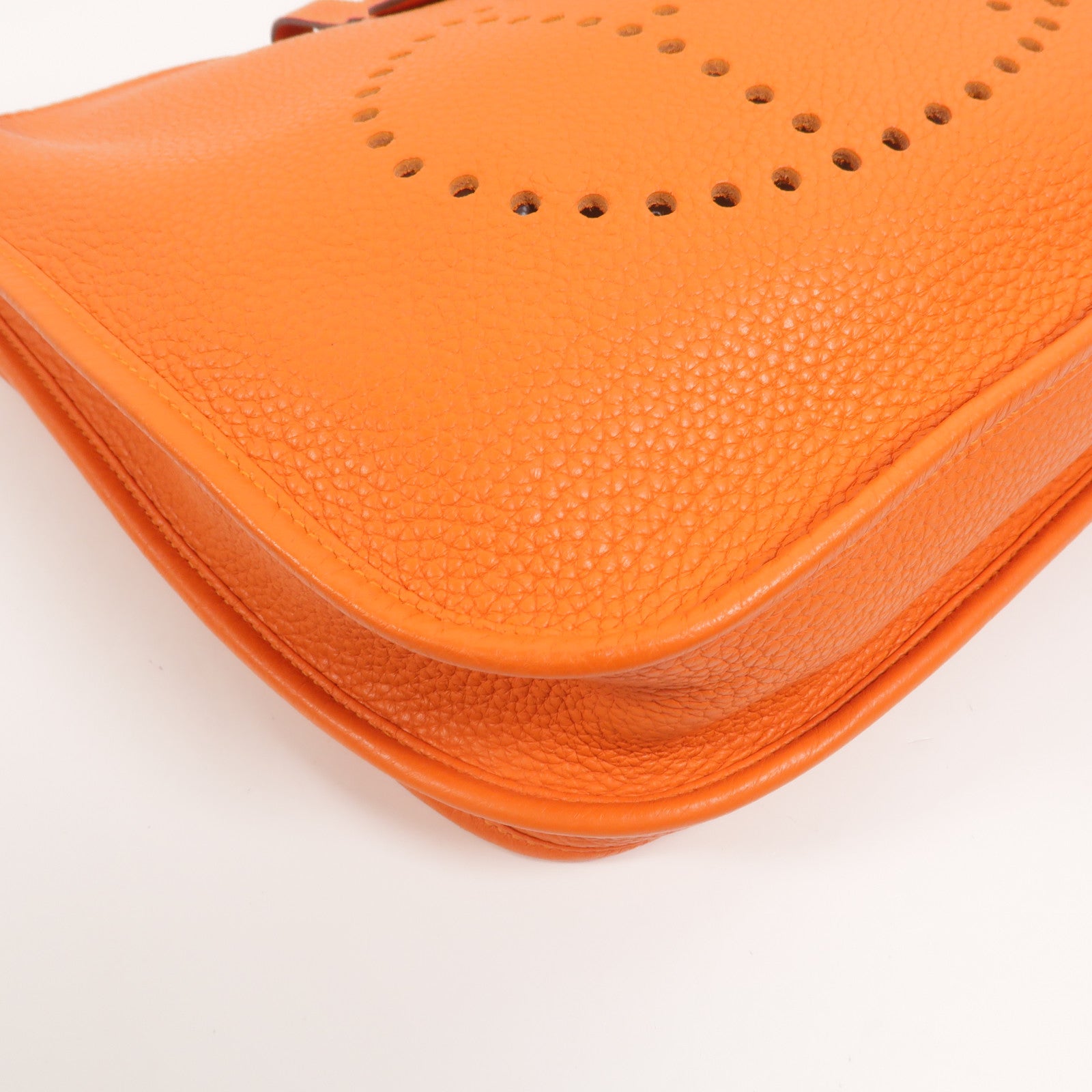 HERMES Clemence皮革Evelyne PM肩背袋Feu