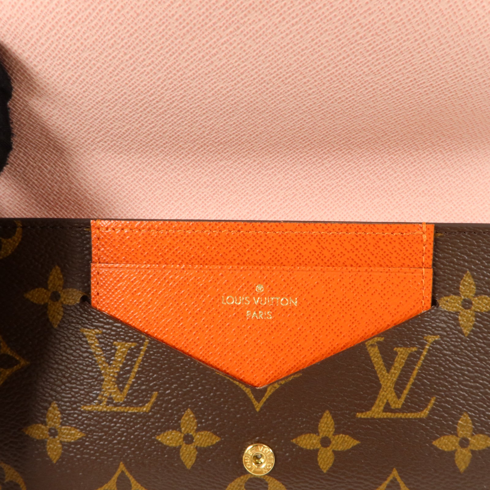 LOUIS VUITTON Monogram Portefeuille Jeanne金扣長錢包